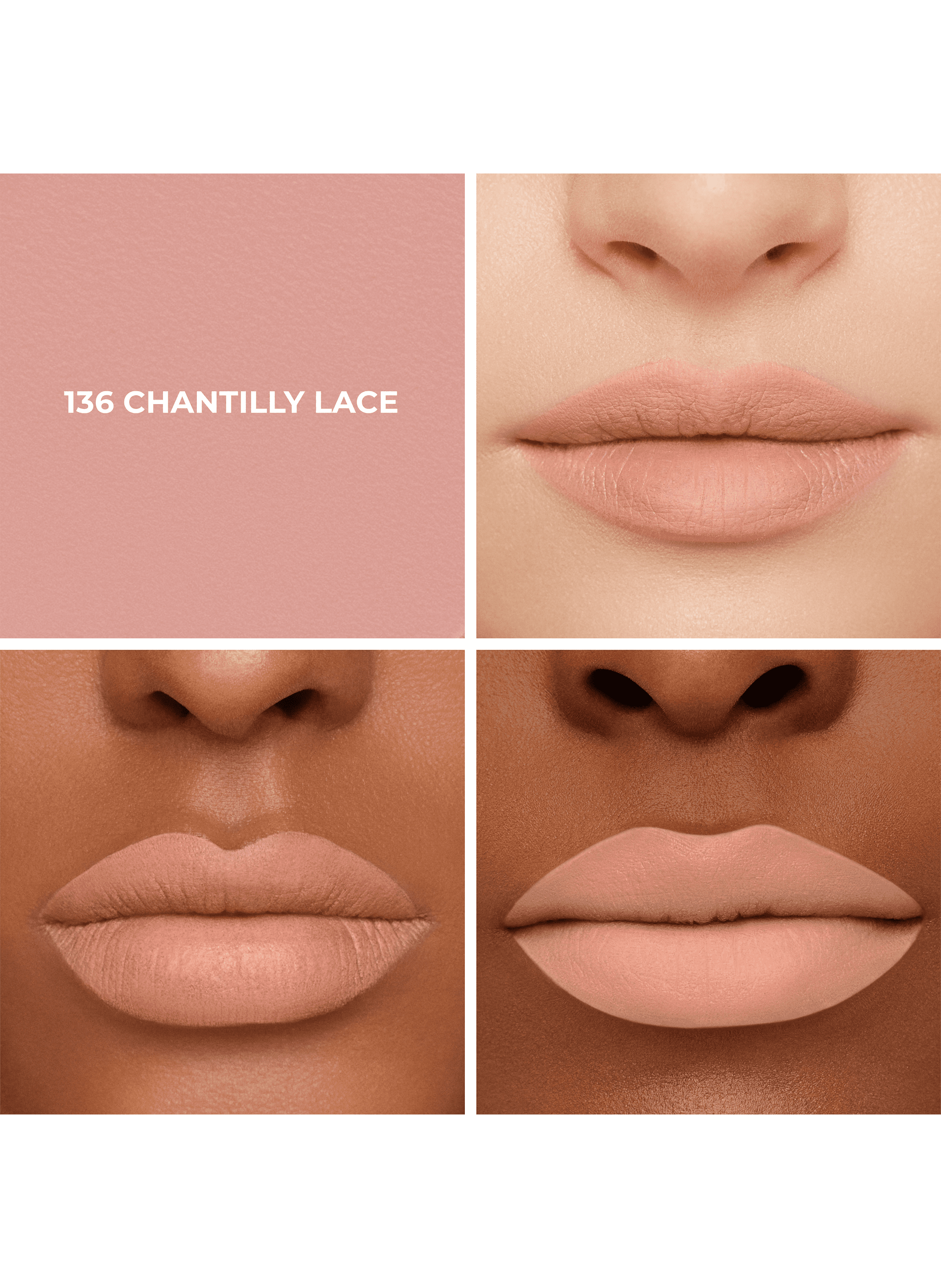 Caviar Smoothing Matte Lipstick LAURA MERCIER 136 chantilly lace