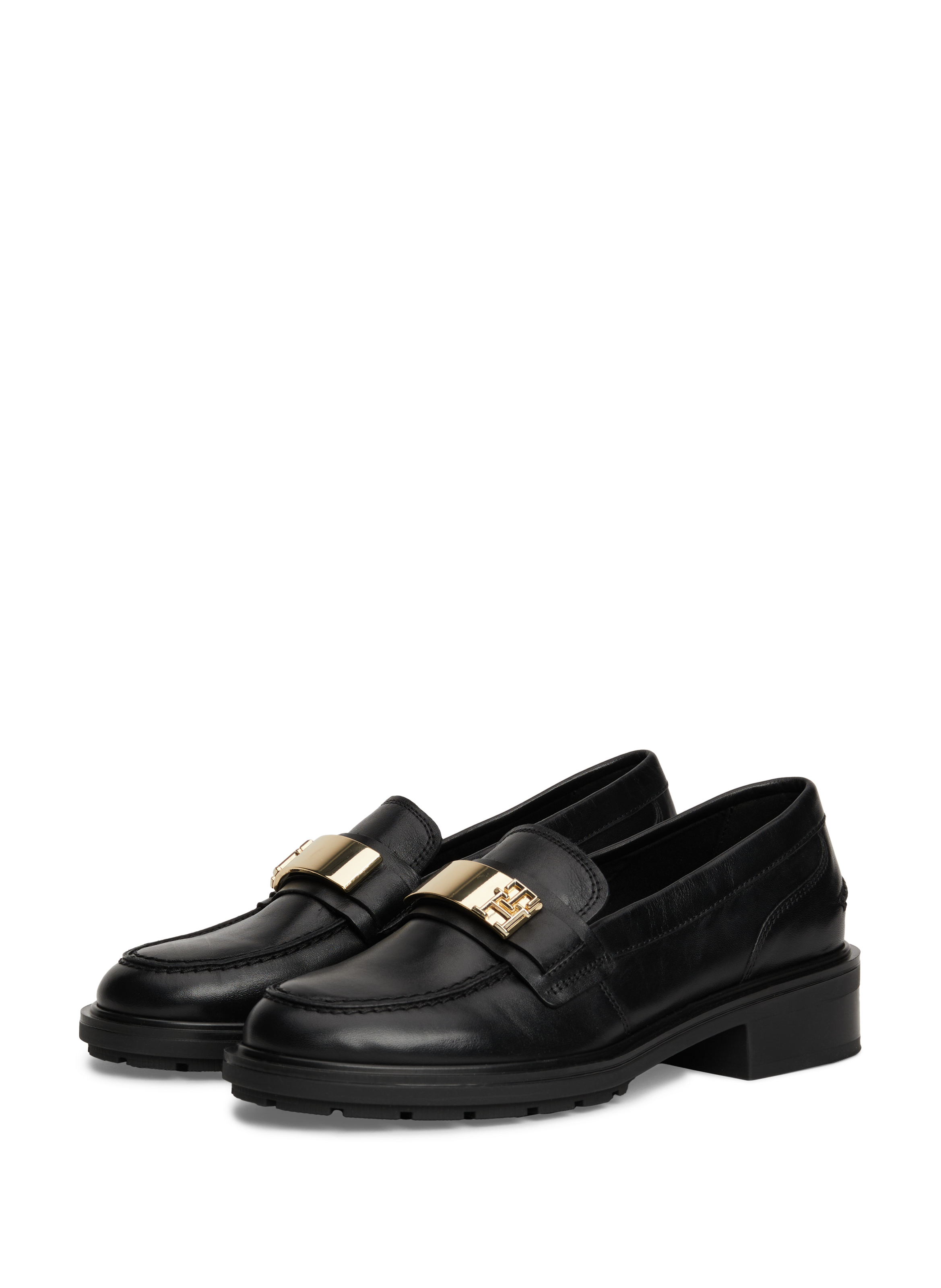 Mocassins en cuir TOMMY HILFIGER Noir