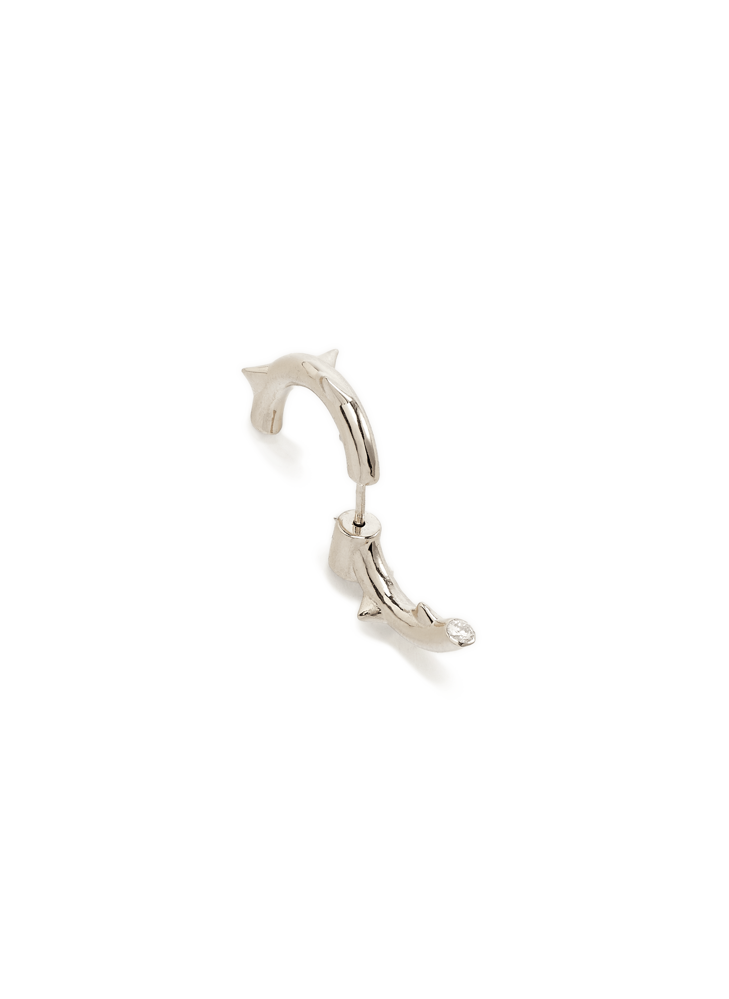 Transparante Peekaboo Thorn-creool ALAN CROCETTI Zilver