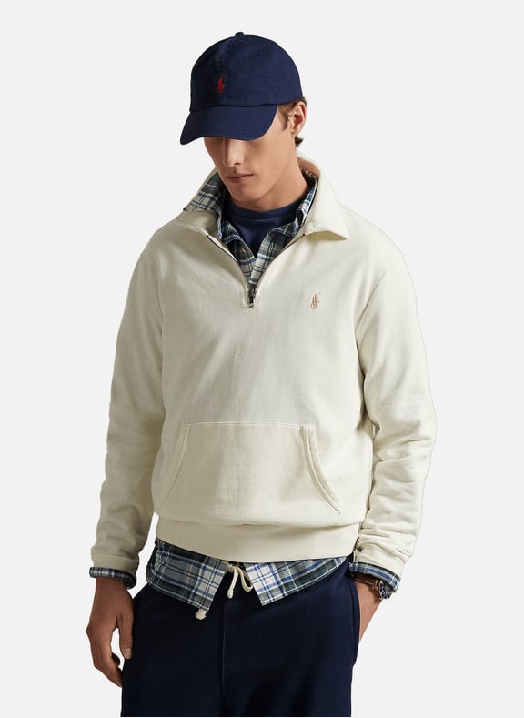 Zip-neck sweatshirt Beige by POLO RALPH LAUREN POLO RALPH LAUREN Zip-neck sweatshirt Beige