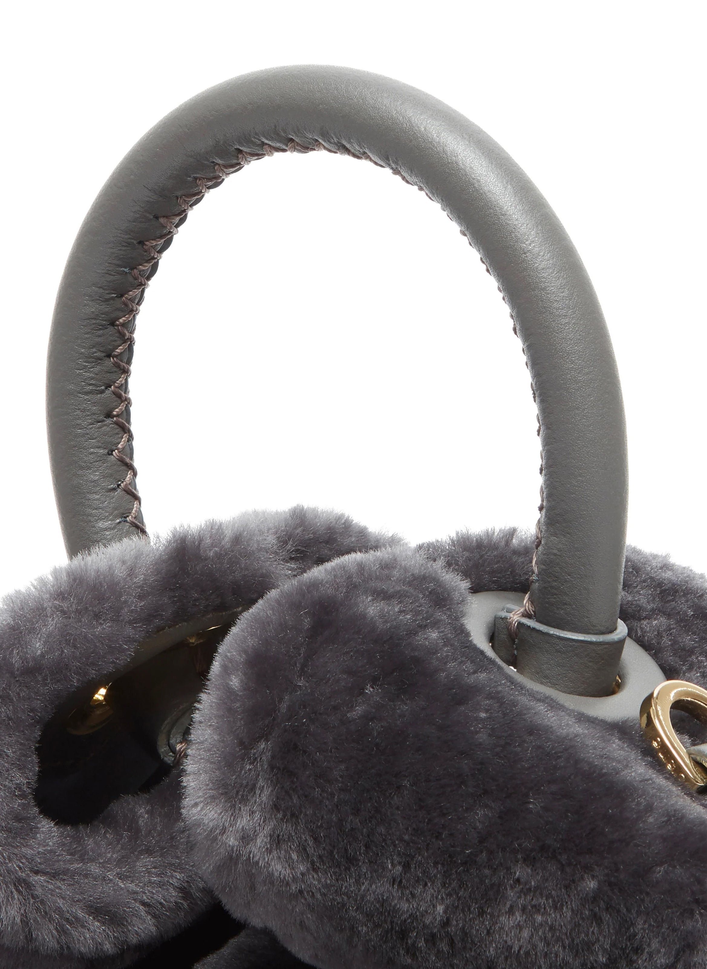 Sac à main baozi en shearling ELLEME Gris