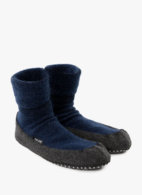 Chaussons anti-dérapant en laine mélangée | Bleu by FALKE Chaussons anti-dérapant en laine mélangée Bleu