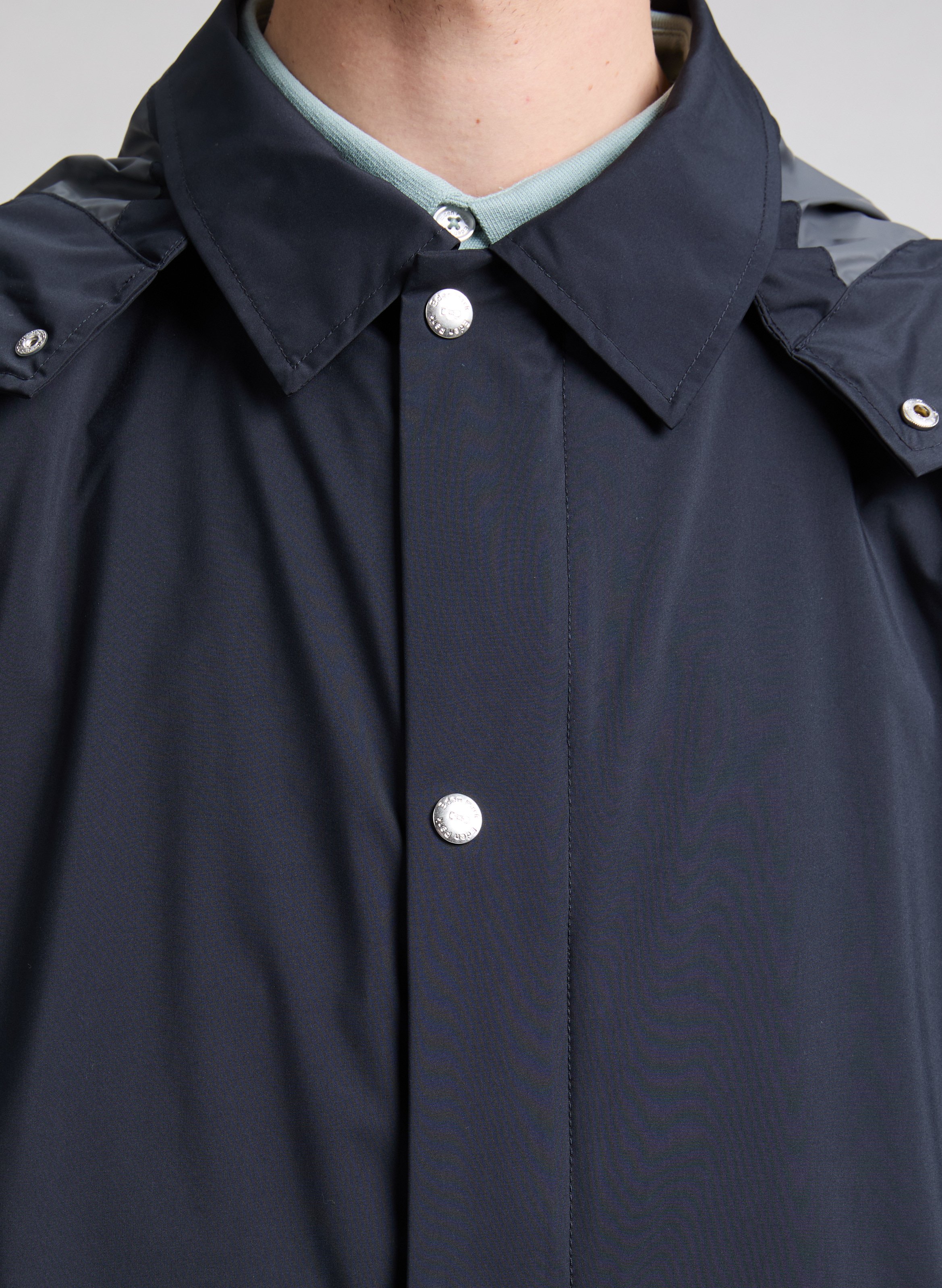 Parka  droite à capuche amovible EDEN PARK Bleu