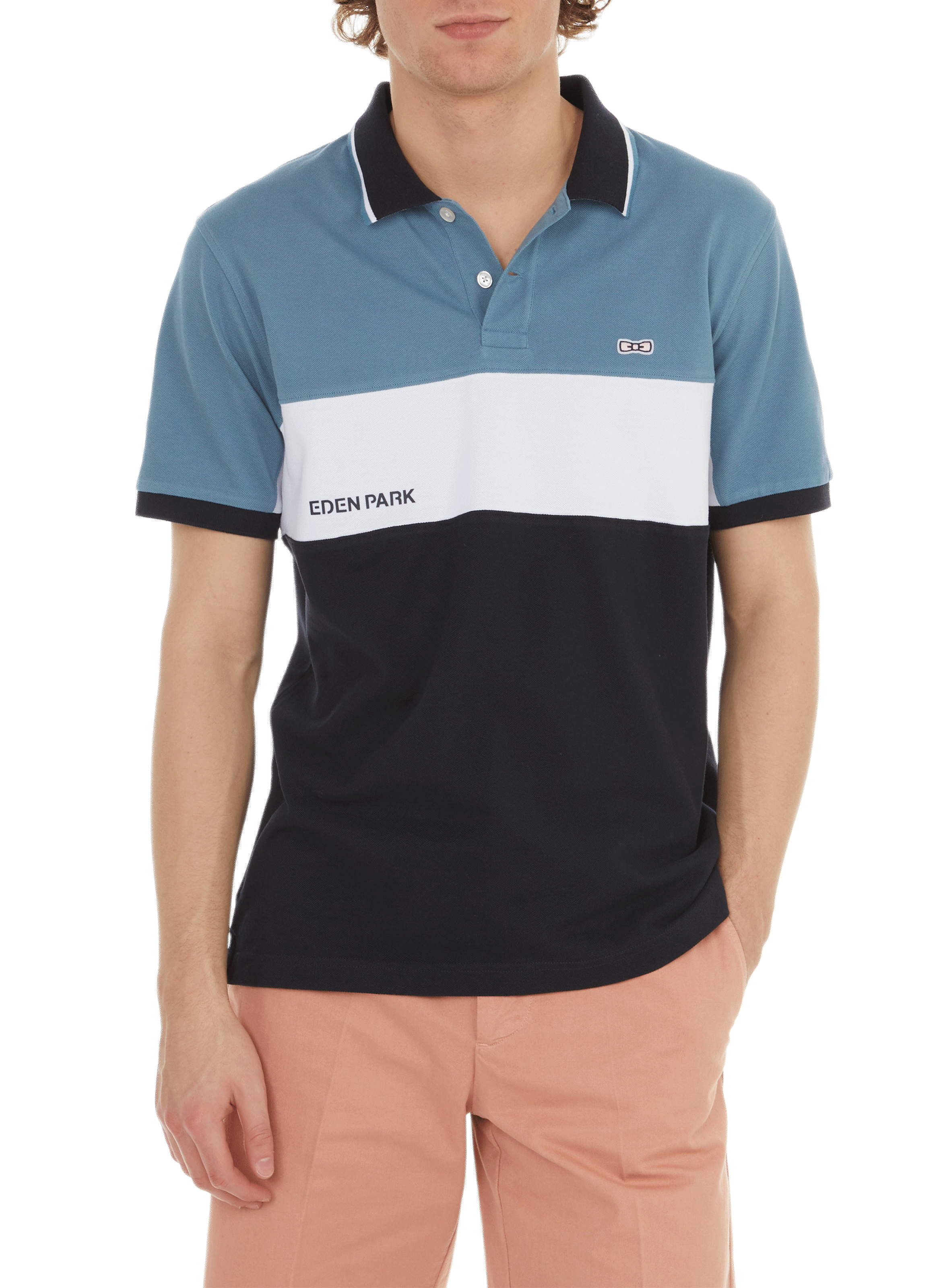  Cotton polo shirt  EDEN PARK Blue