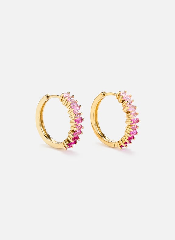 Boucles d'oreille cristaux Rose by AU PRINTEMPS PARIS AU PRINTEMPS PARIS Boucles d'oreille cristaux Rose