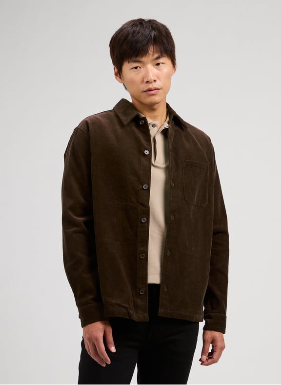 Sadamon Js corduroy shirt Brown by SAMSOE SAMSOE SAMSOE SAMSOE Sadamon Js corduroy shirt Brown