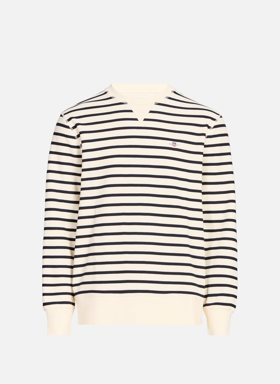 Pull côtelé en coton Beige by GANT GANT Pull côtelé en coton Beige