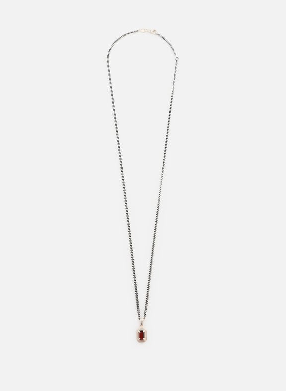 Tigers Eye Blush Silver Necklace Silver by SERGE DENIMES SERGE DENIMES Tigers Eye Blush Silver Necklace Silver
