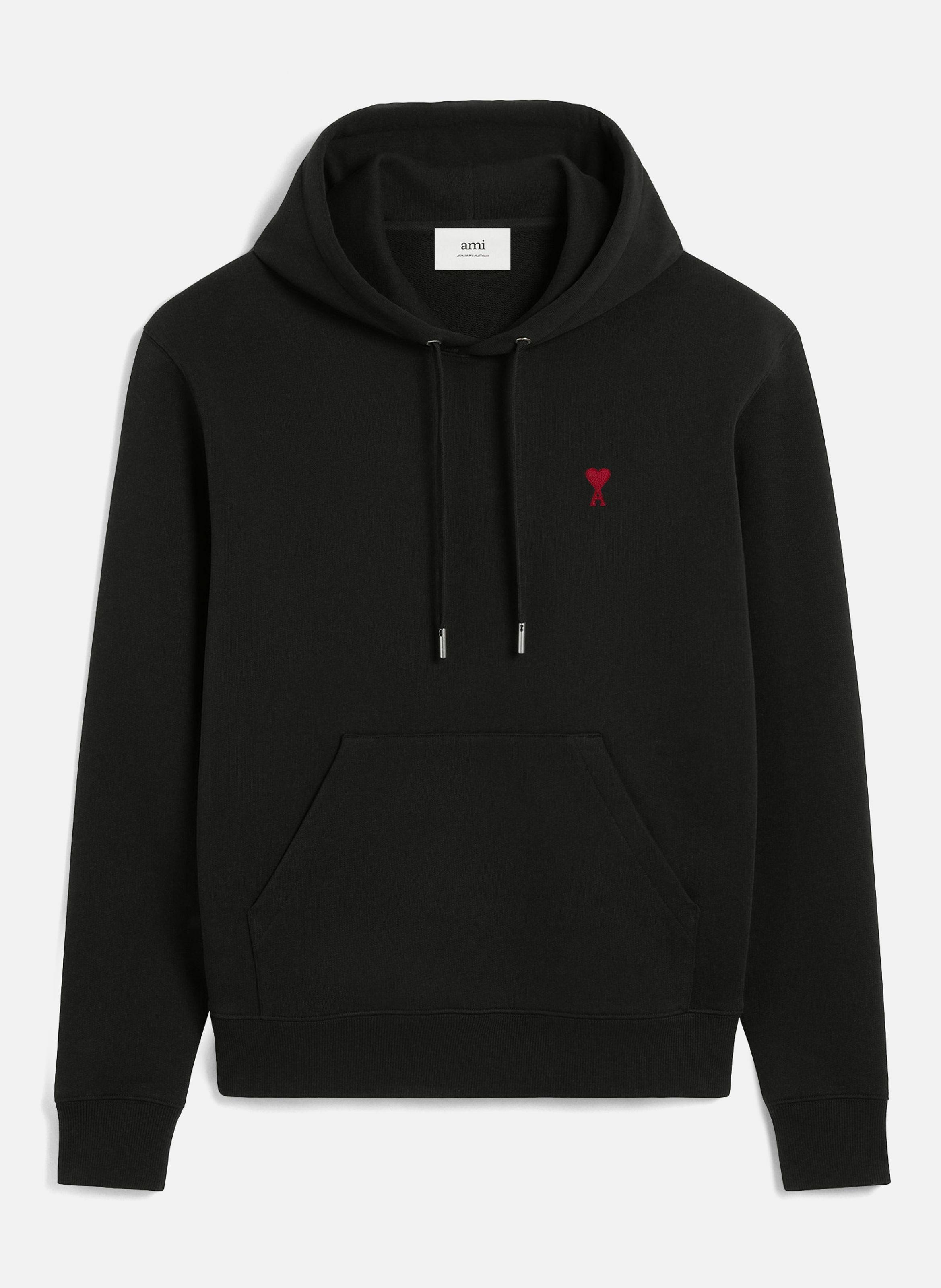 AMI PARIS Hoodie ami de coeur rouge unisexe Noir