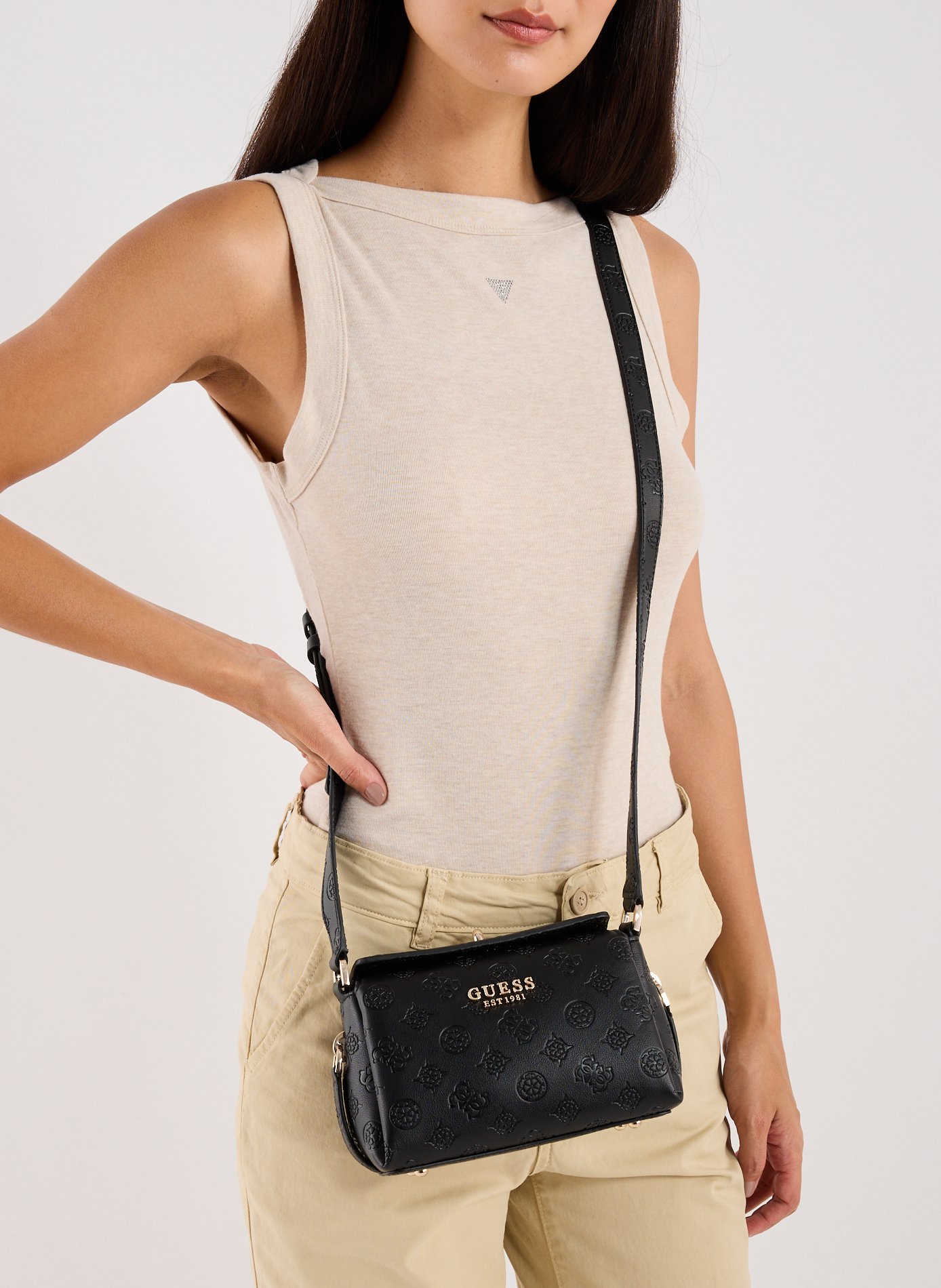 Sac à bandoulière à logo  Noir