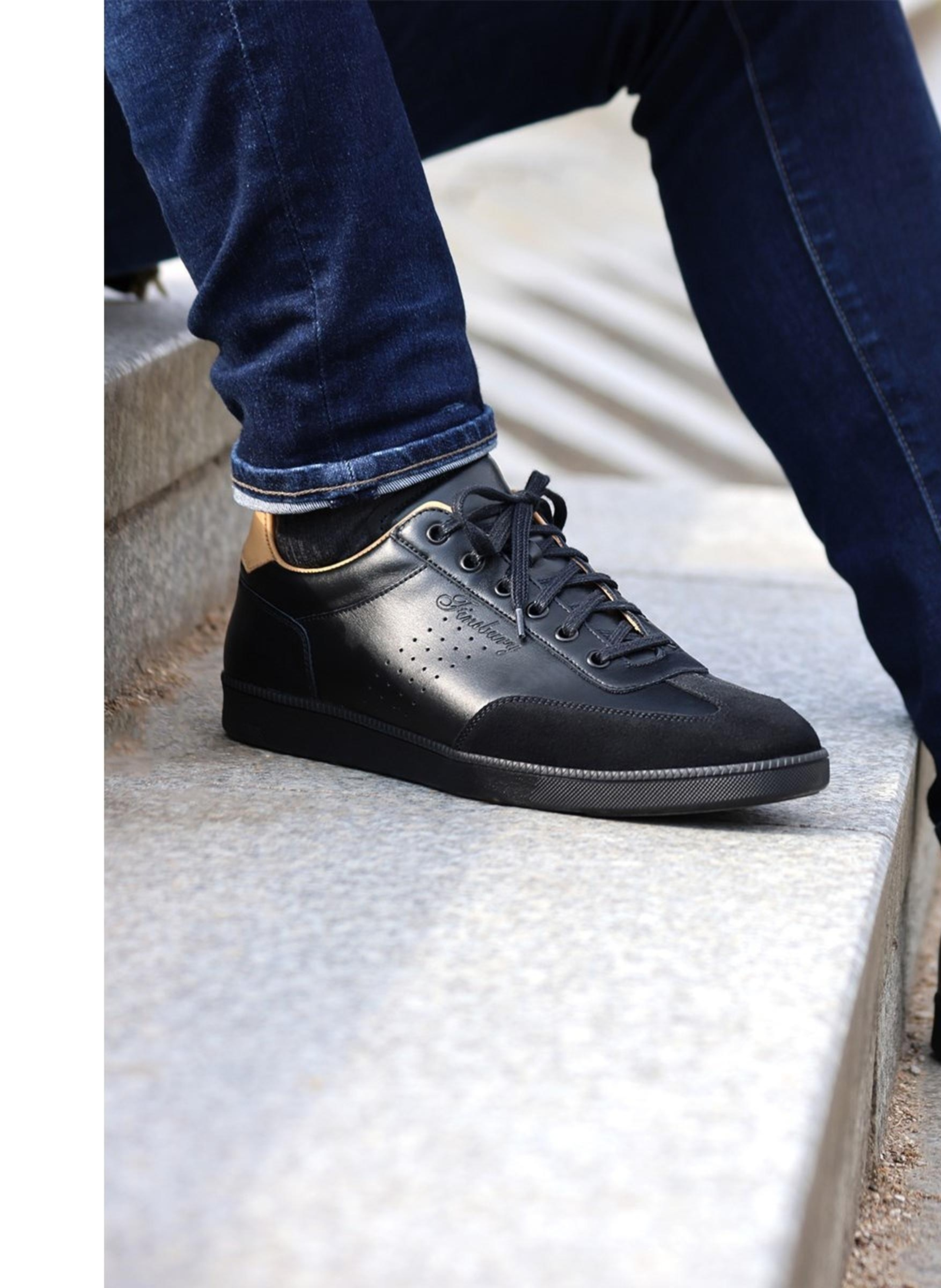Sneakers cuir tom FINSBURY Noir