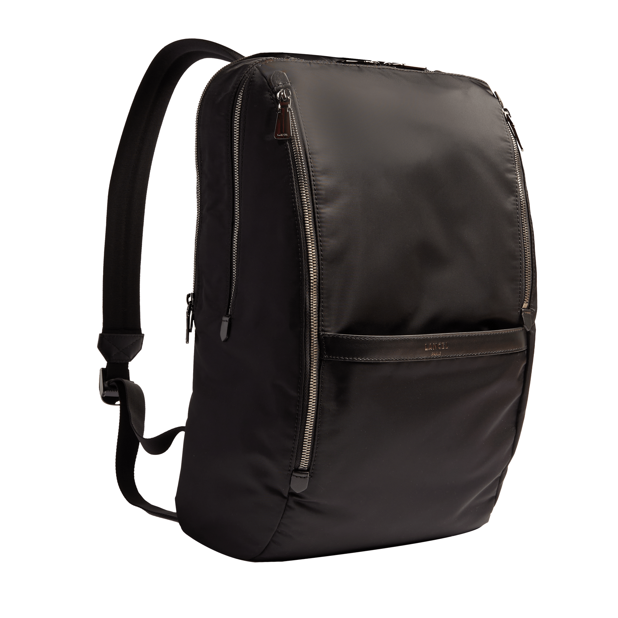 Sac à dos zippé 15'6 origami de lancel en cuir LANCEL Noir