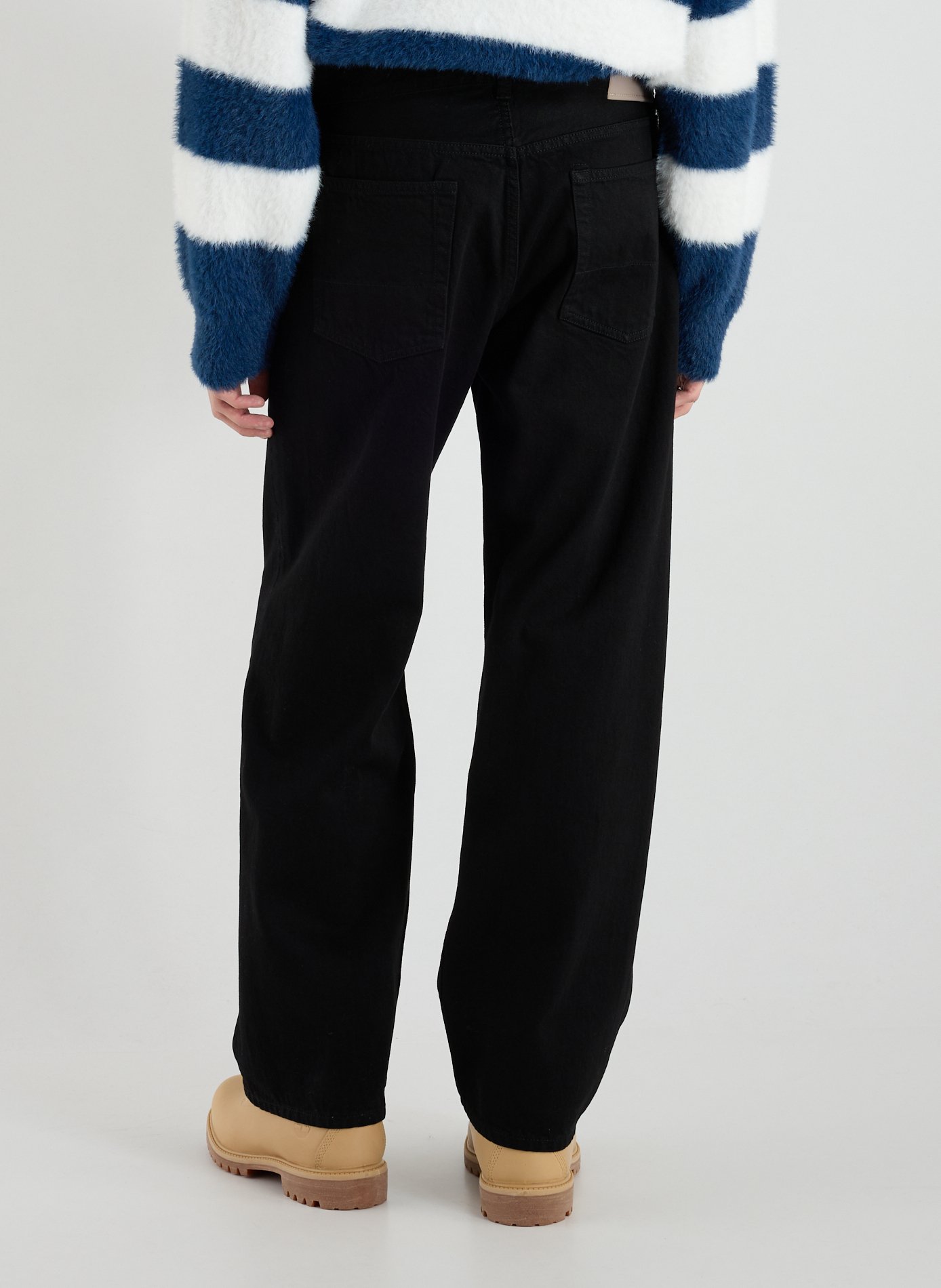 Wide leg selvedge cotton jeans OUR LEGACY Black