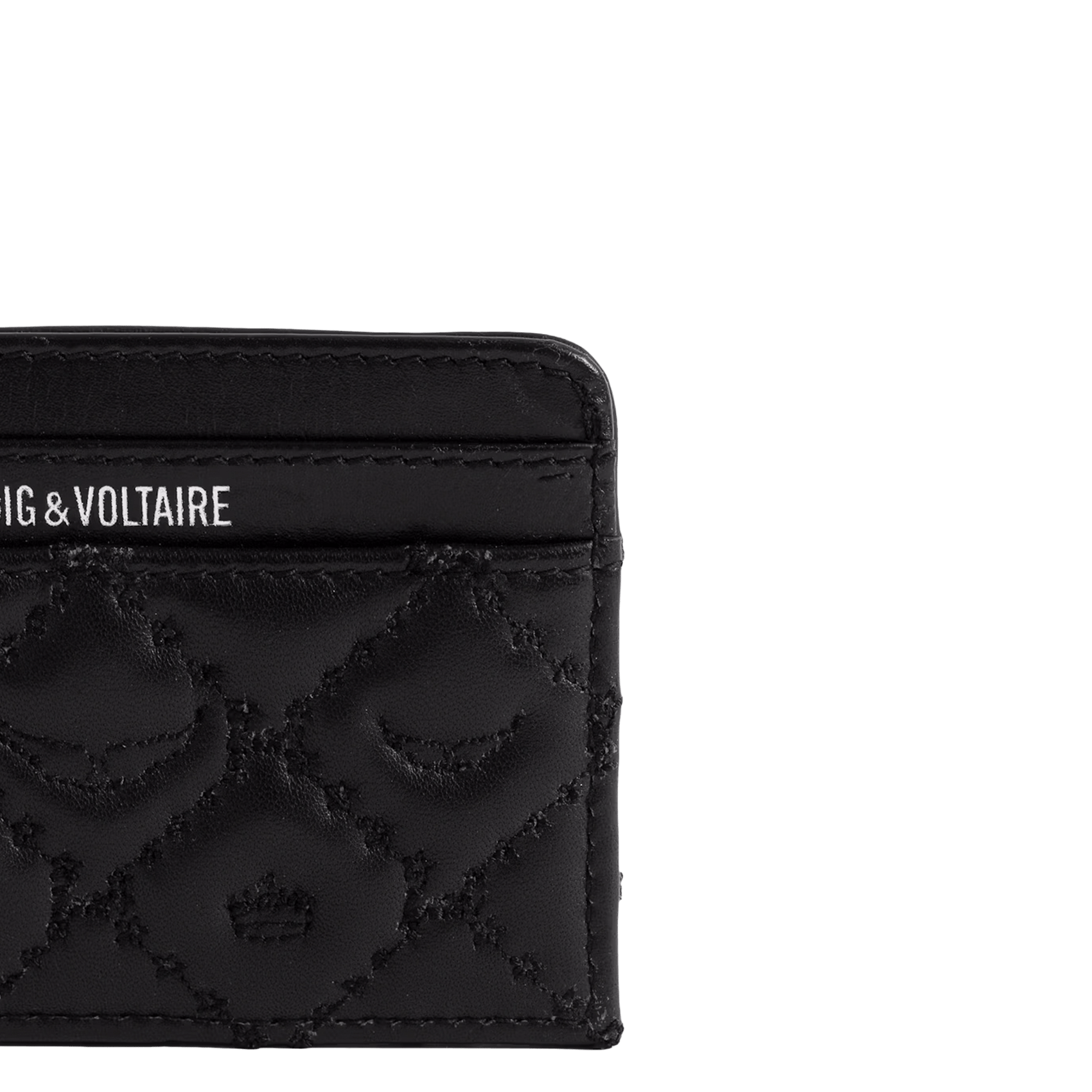 Porte-cartes en cuir matelassé zv pass ZADIG&VOLTAIRE Noir