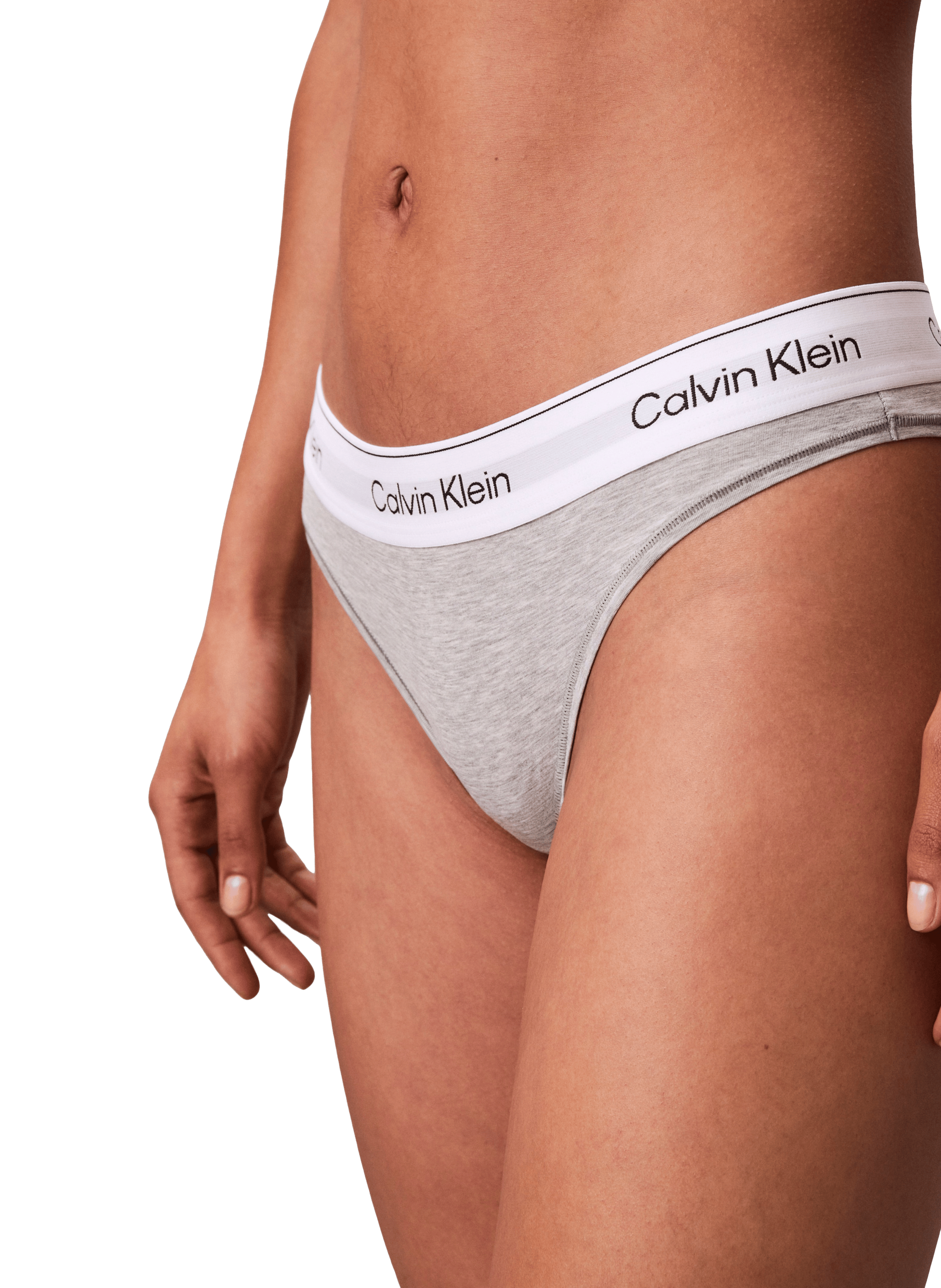 Slip bresilien en coton mélangé CALVIN KLEIN Gris