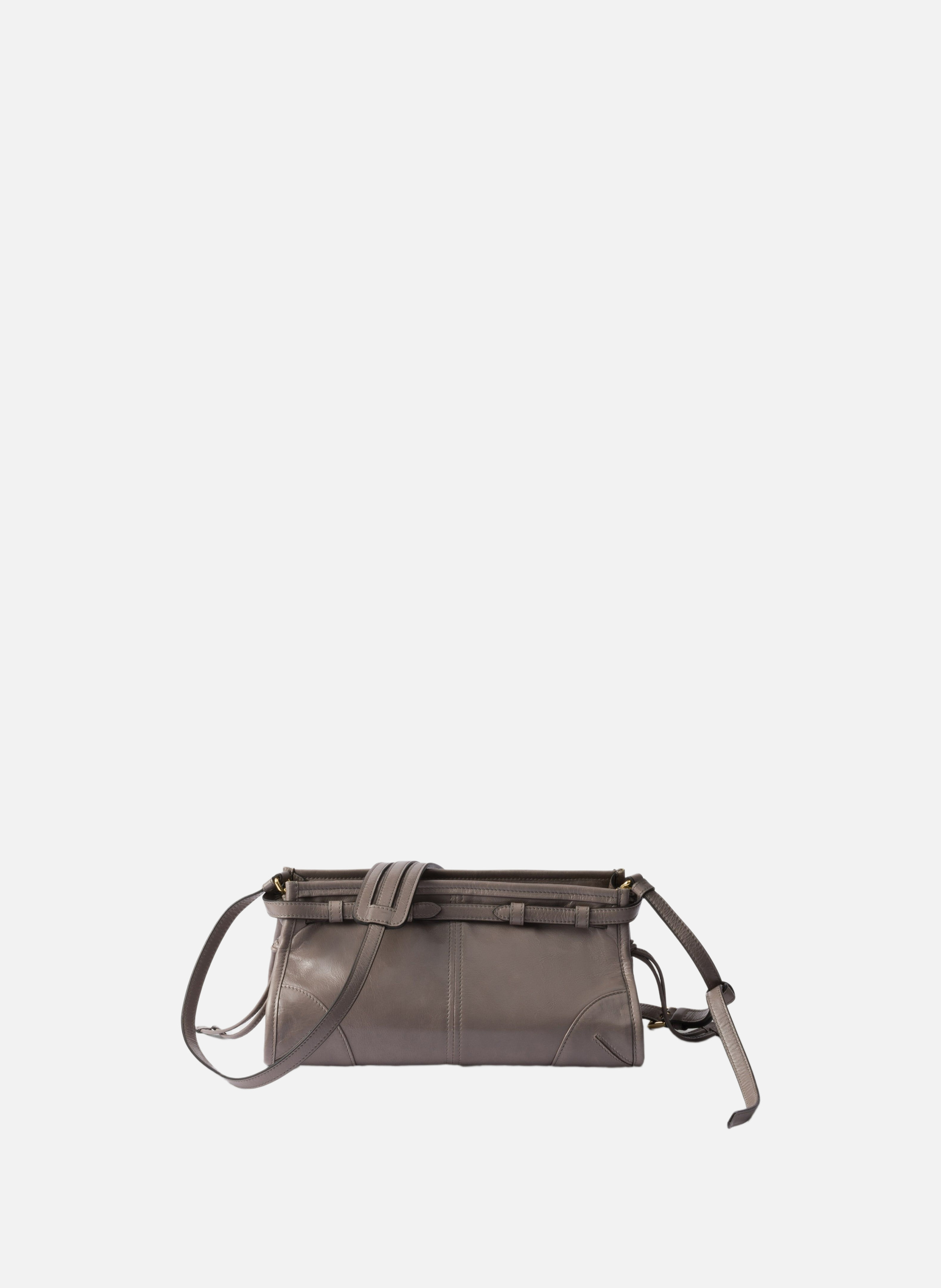 Petit sac à bandoulière prada bonnie en cuir PRADA Gris
