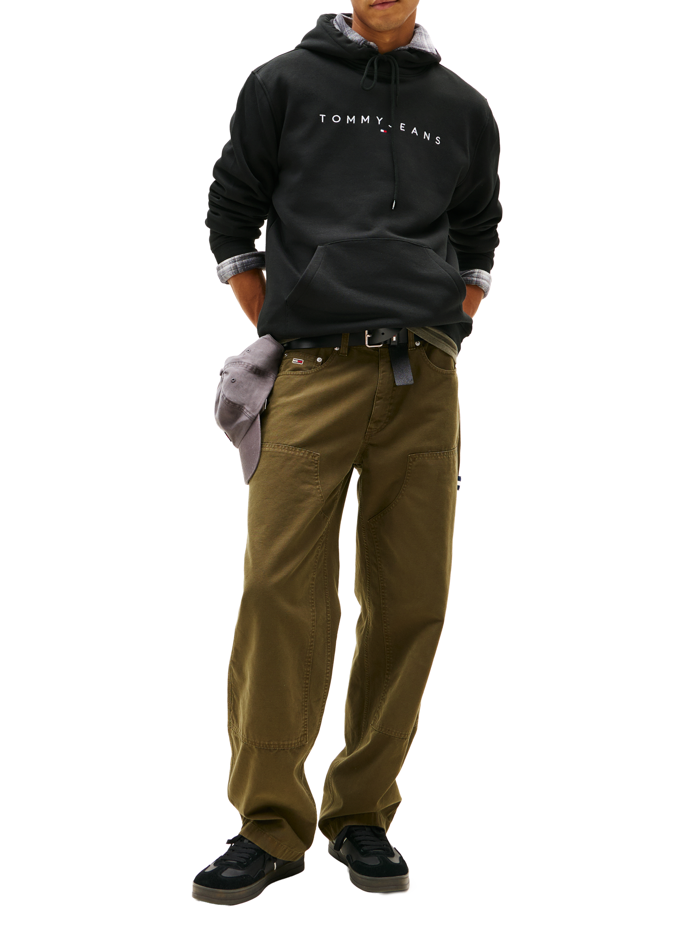 Hoodie with embroidered logo TOMMY HILFIGER Black