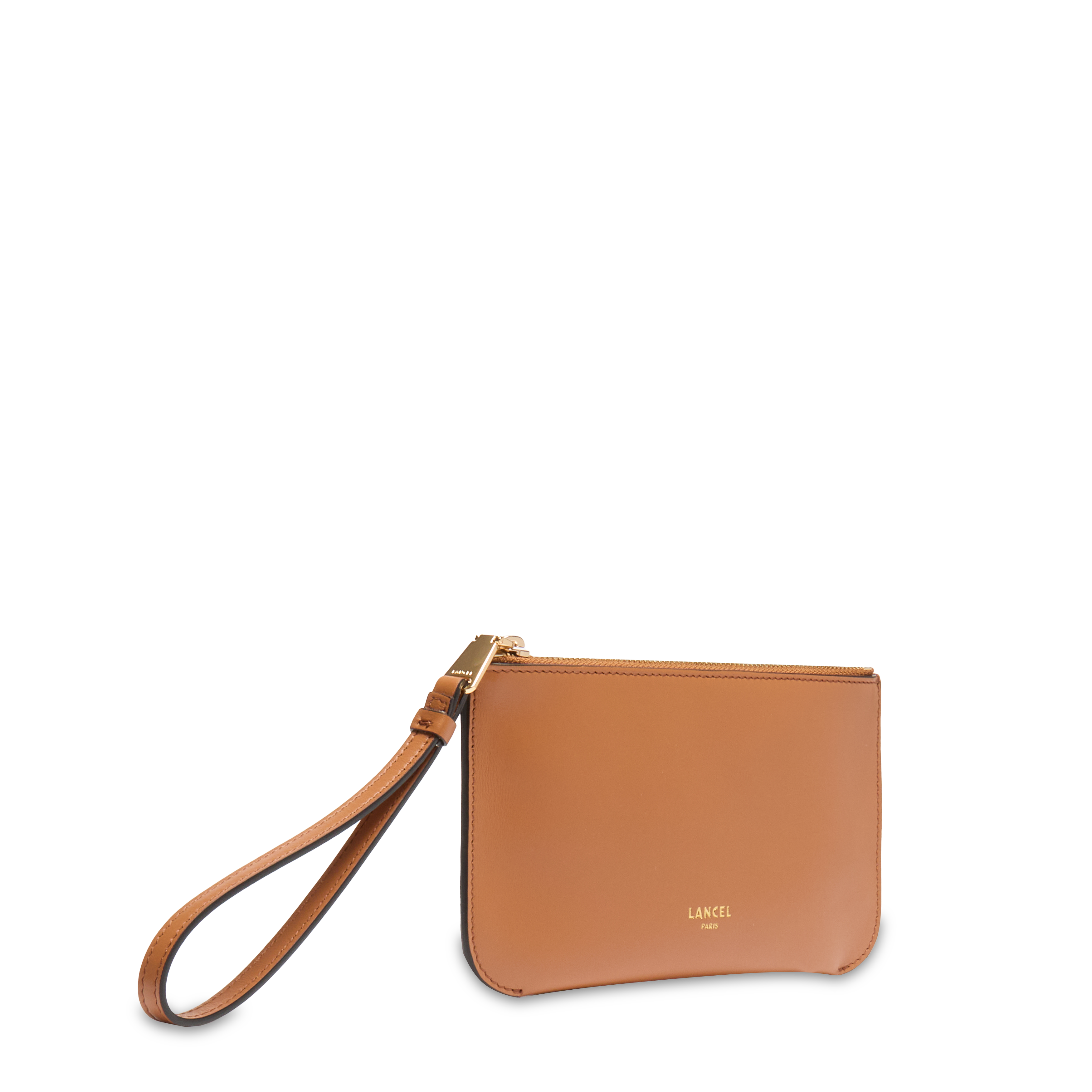 Pochette zippée m origami de lancel en cuir LANCEL Marron