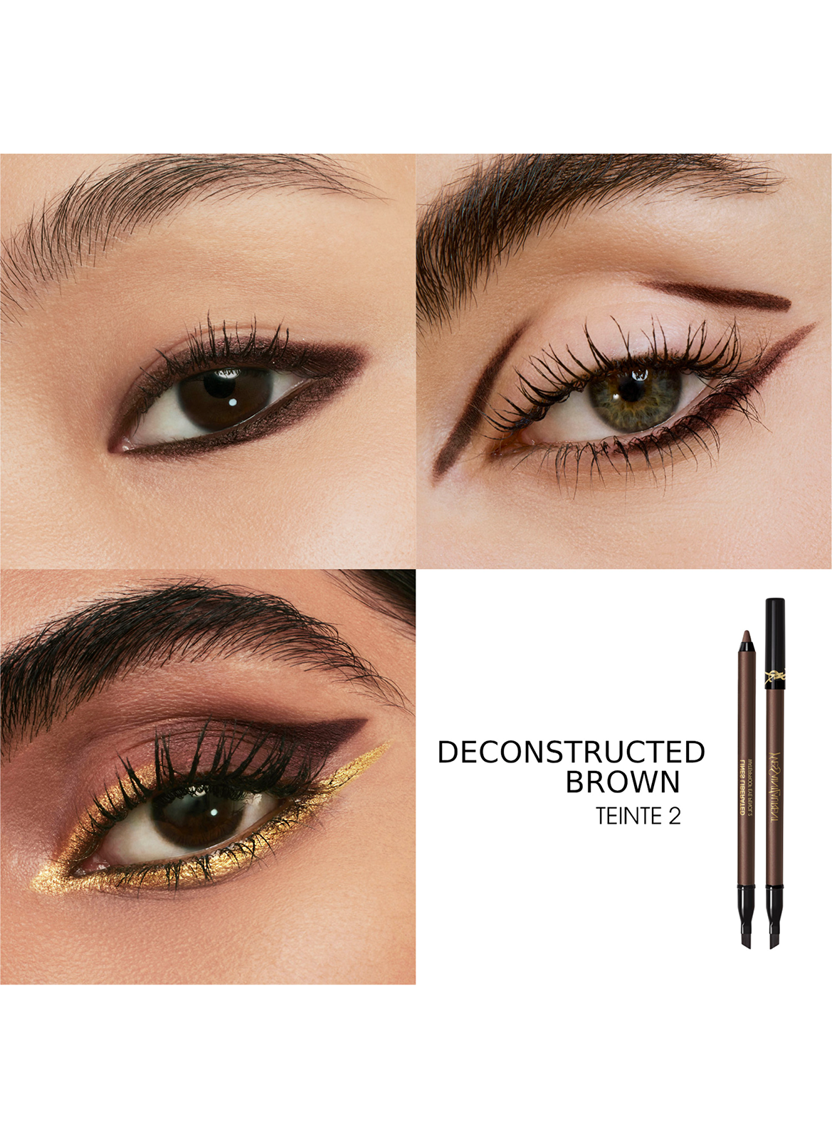 YSL Lines Liberated Crayon yeux waterproof YVES SAINT LAURENT Deconstructed brown
