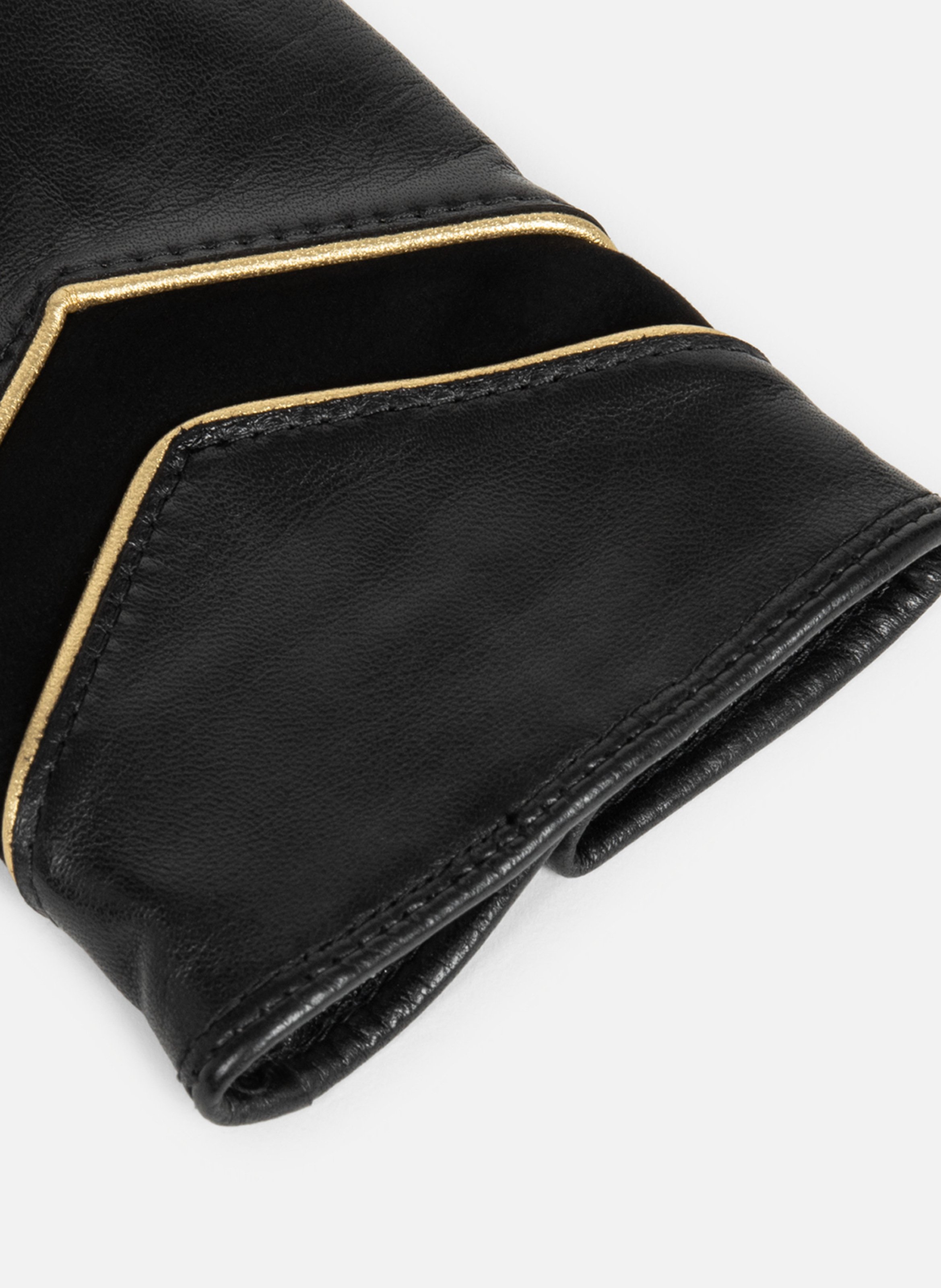 Gants en cuir d'agneau lisse LANCASTER Noir