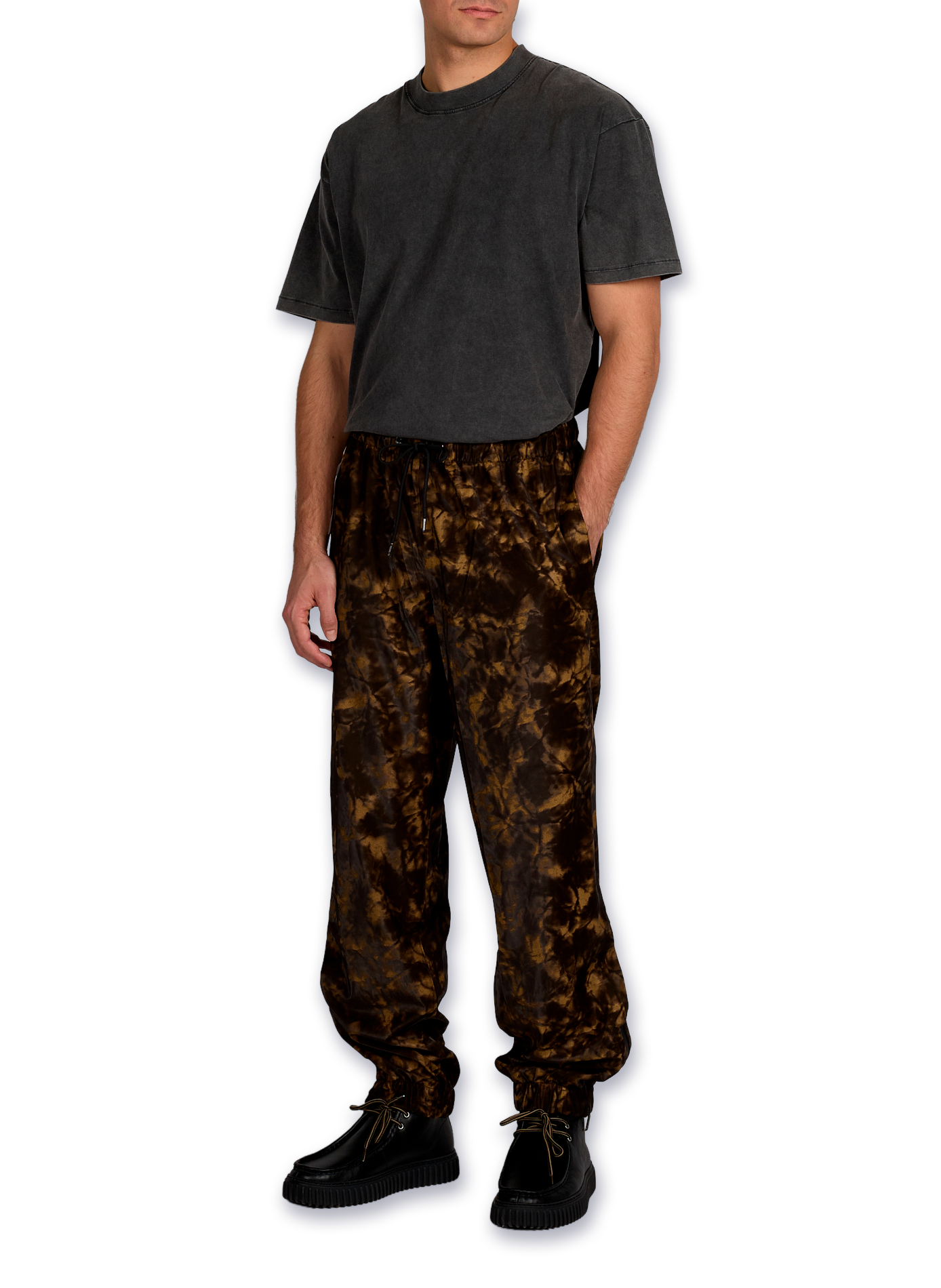 Coated trousers RAINS Brown