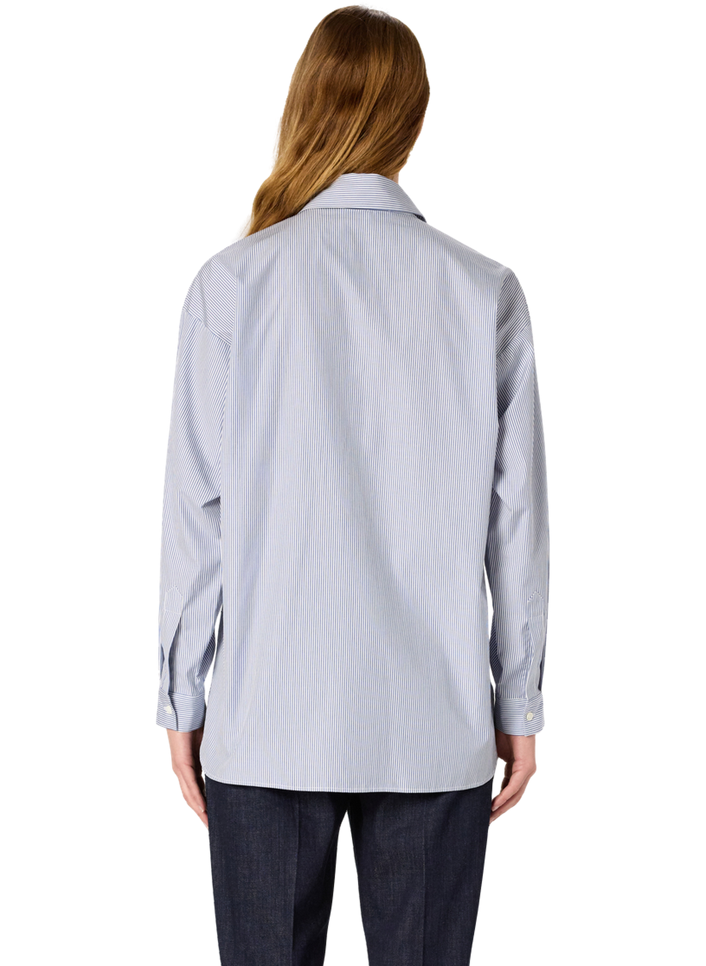 Chemise en coton rayé à blason - alison GERARD DAREL Blanc