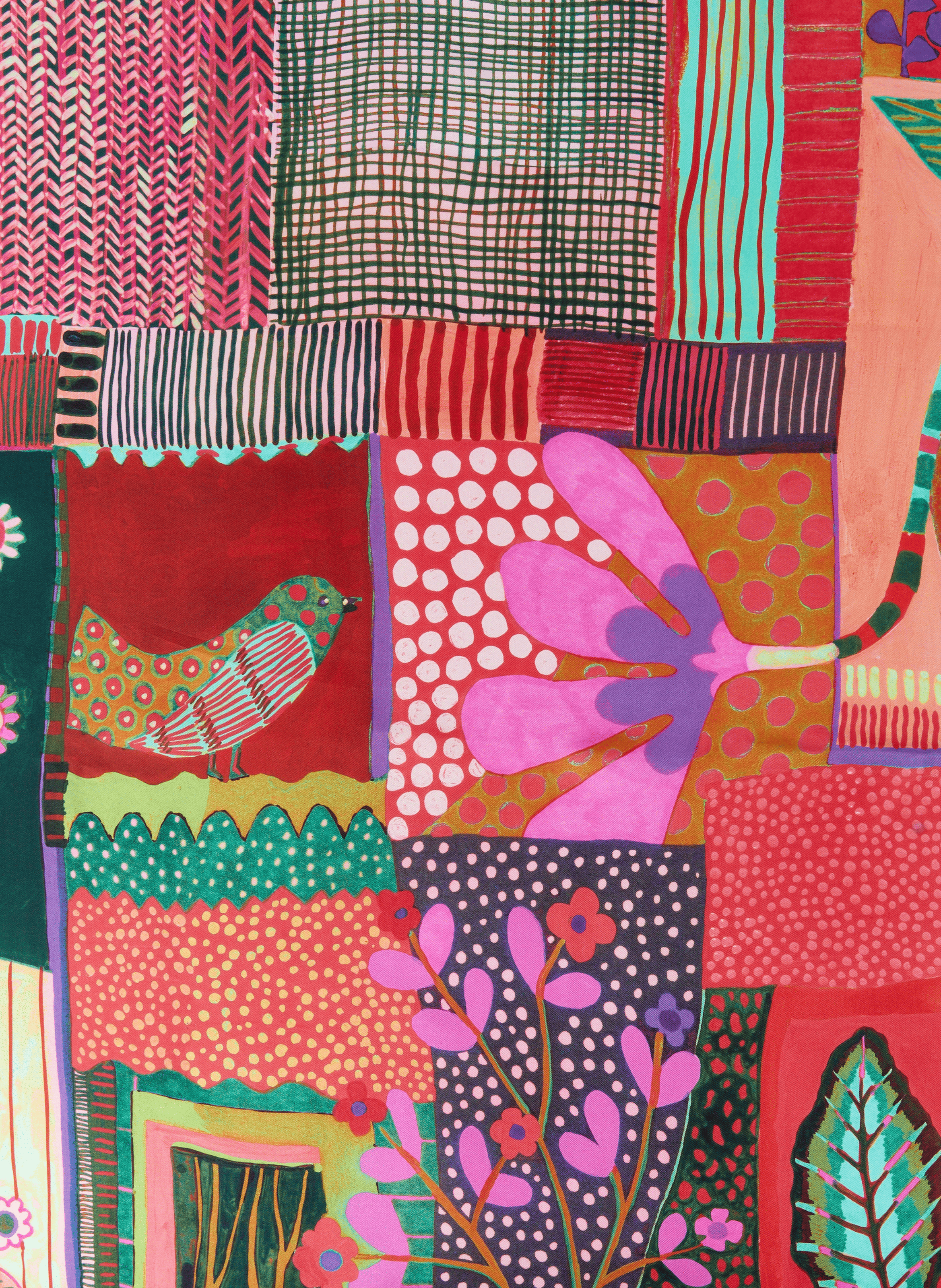 Printed silk scarf AU PRINTEMPS PARIS Multicolour