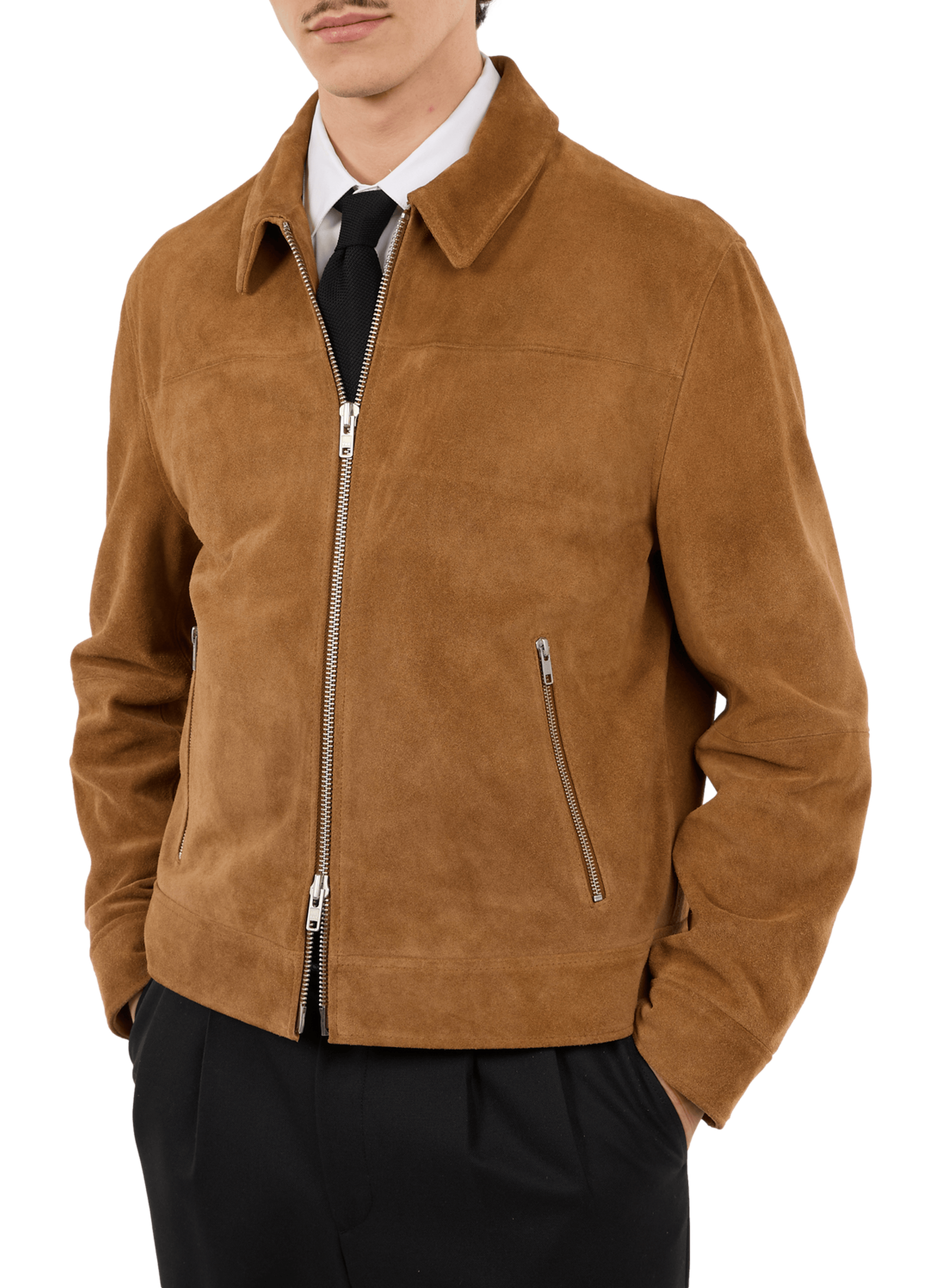 Classic collar suede jacket SAISON 1865 Brown