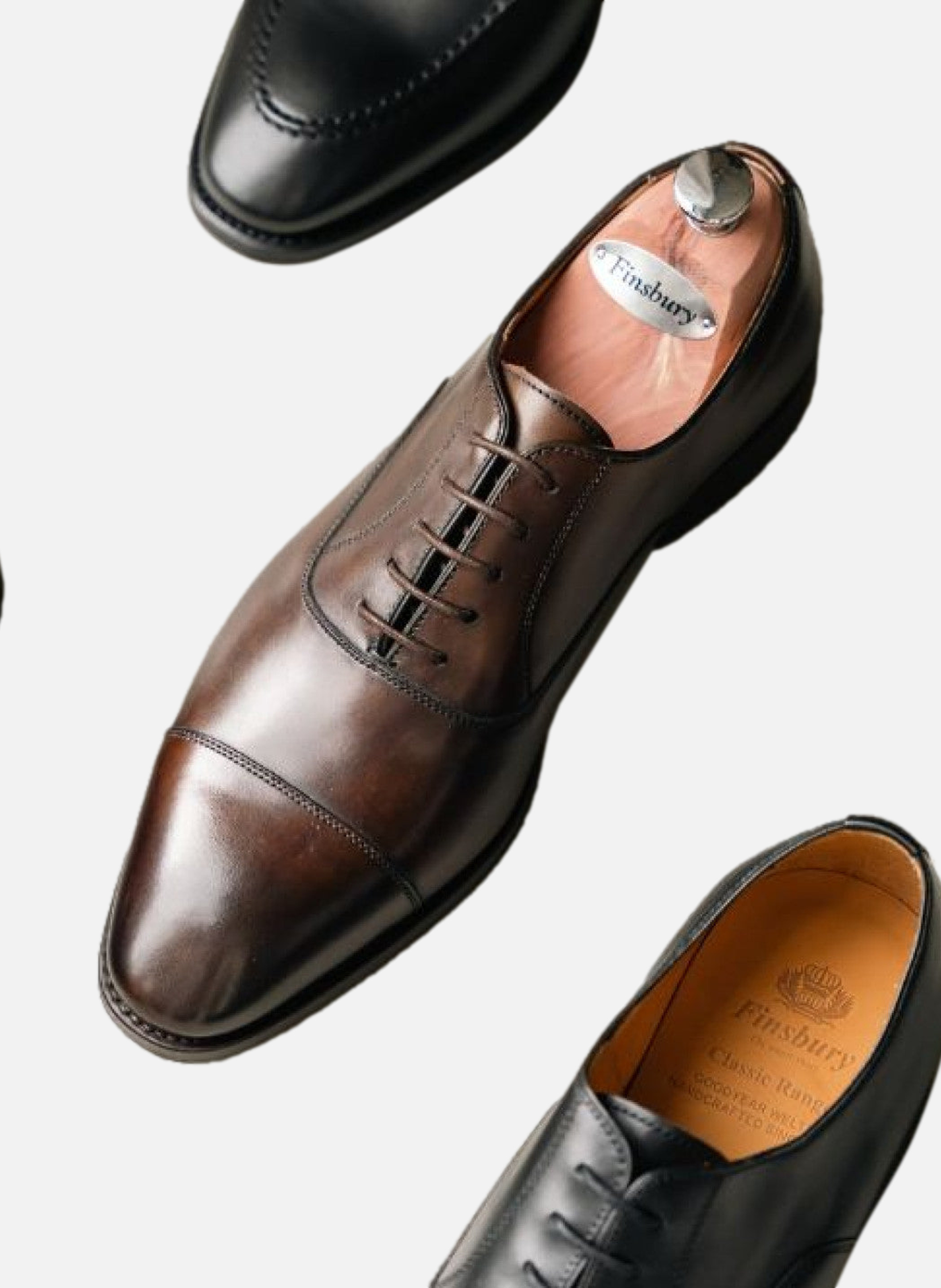 Richelieu cuir patiné consul FINSBURY Marron