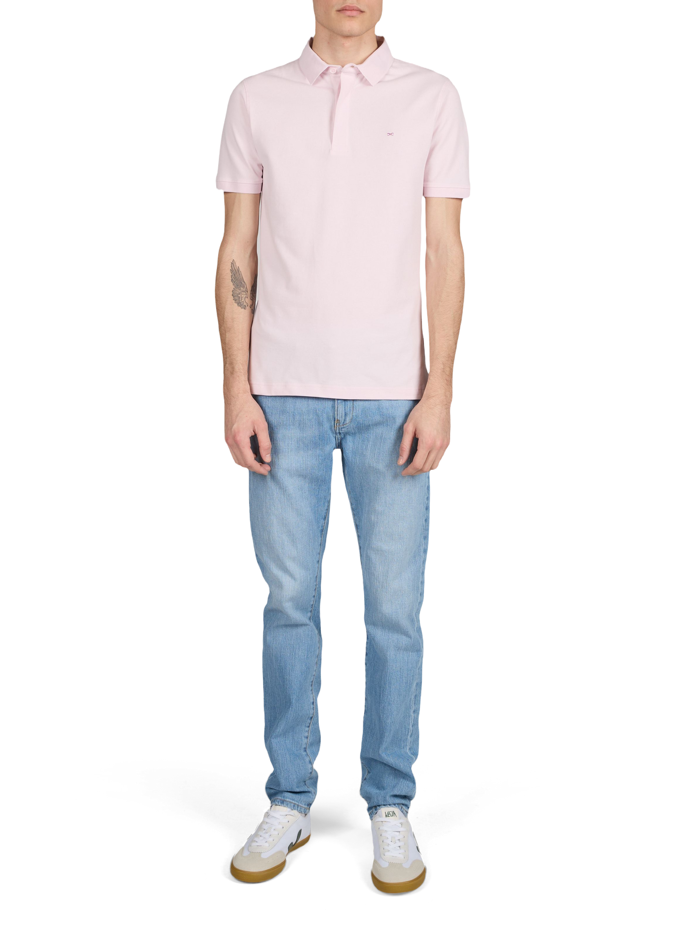 Short-sleeved polo shirt in blended cotton EDEN PARK Pink
