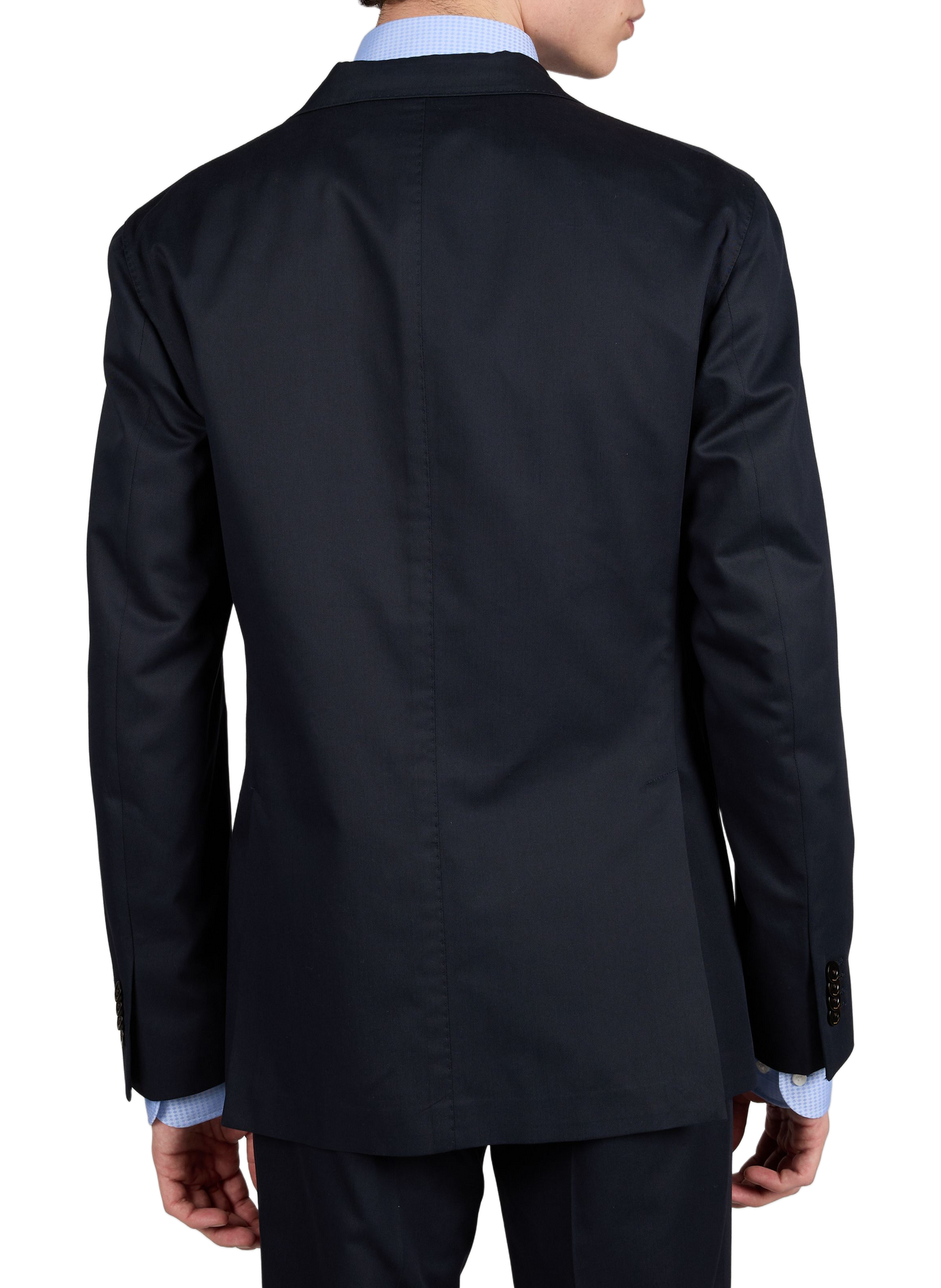 Costume droit en lin et coton BOGLIOLI Bleu