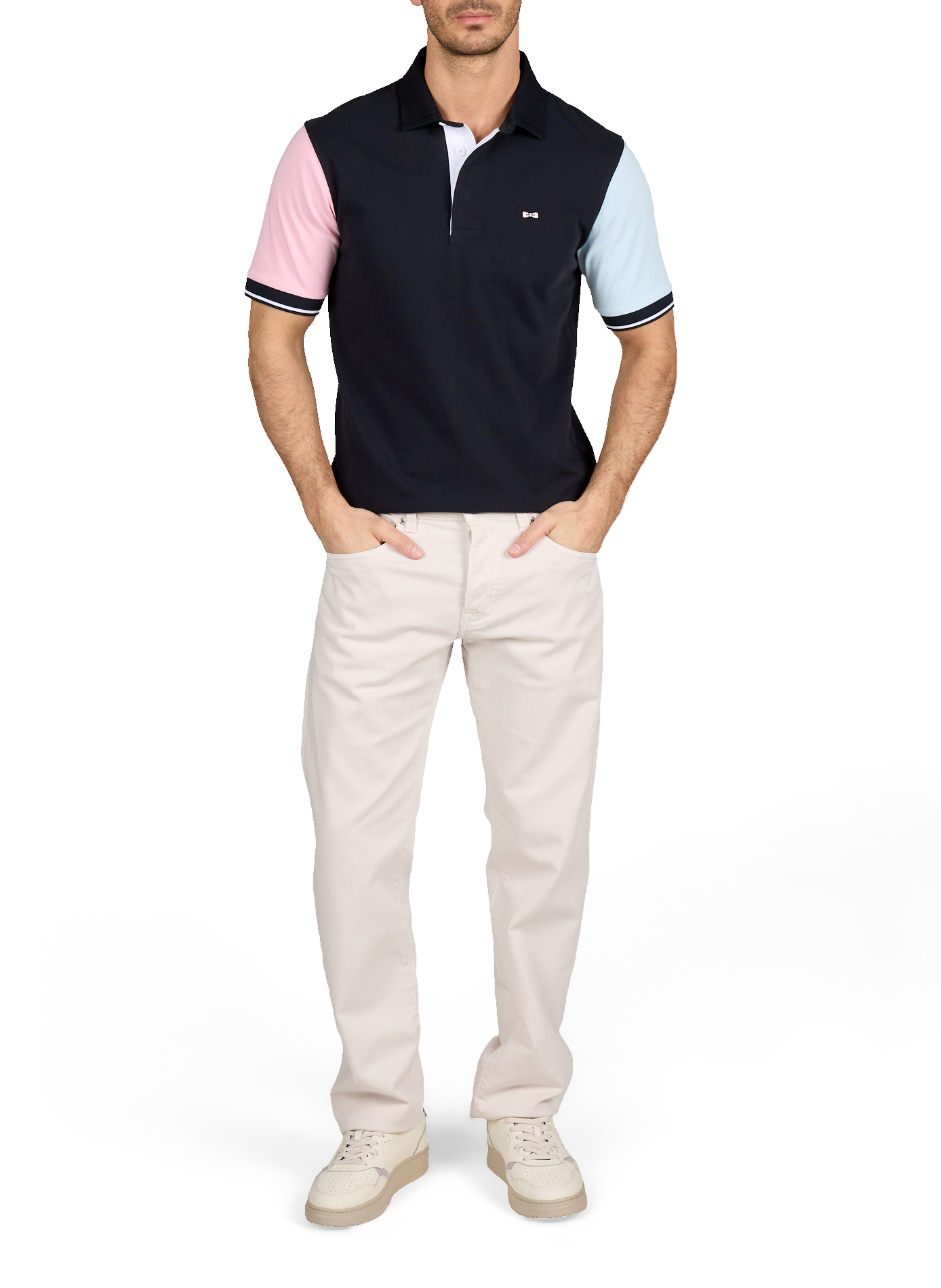 Cotton logo polo shirt EDEN PARK Blue