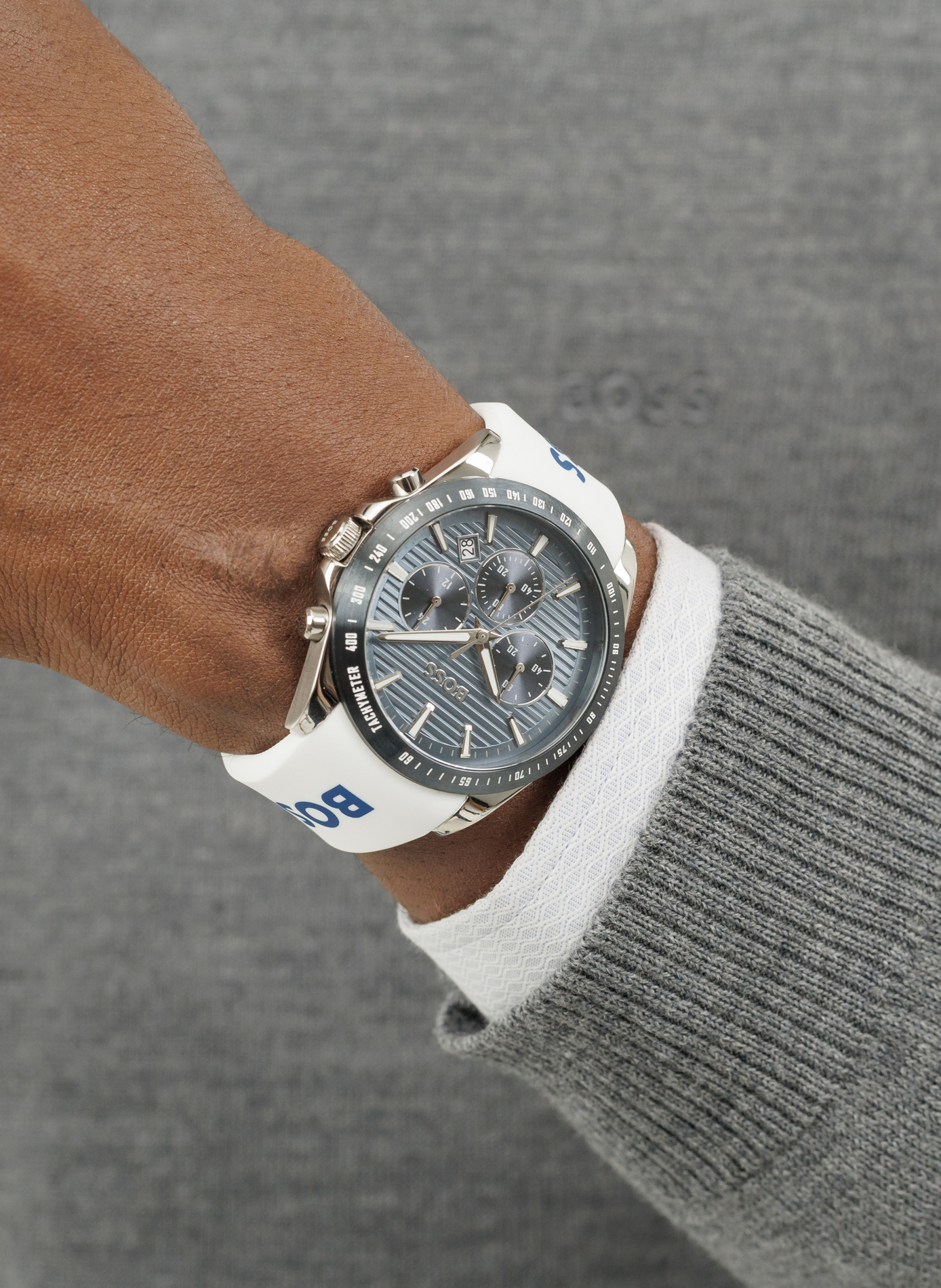 Montre quartz Strike Chrono à logo BOSS MONTRES Bleu