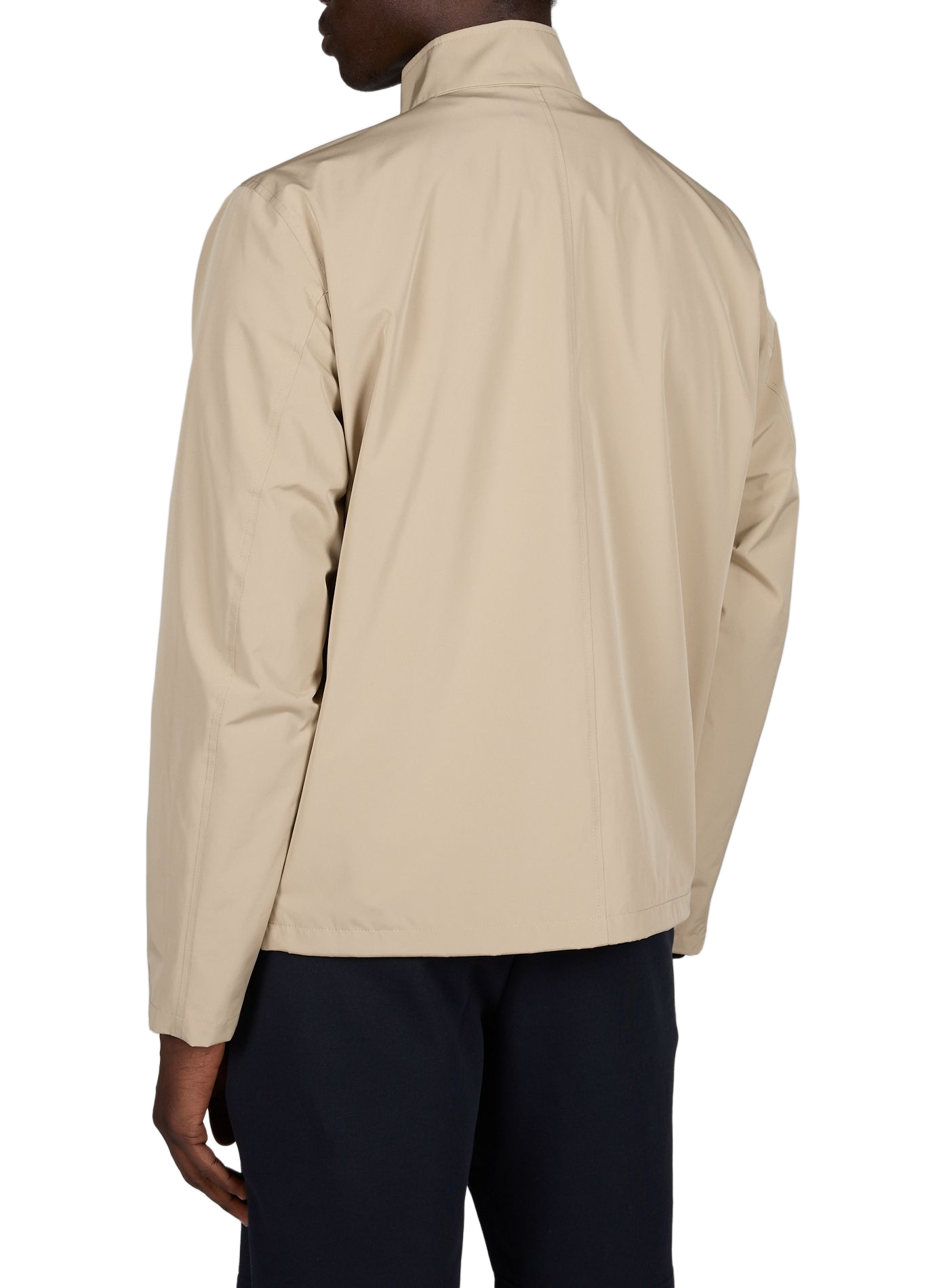 Water-repellent jacket with buttoned collar EDEN PARK Beige