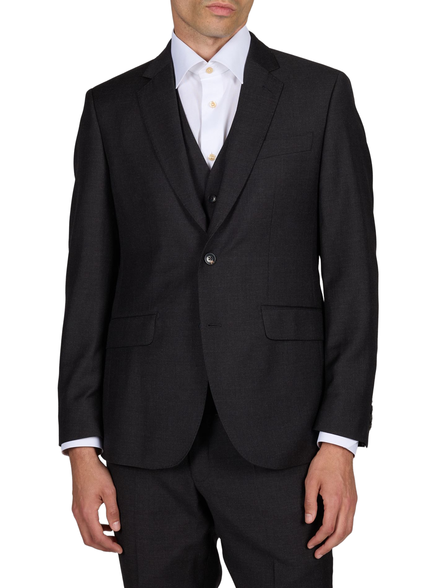 Veste de costume en laine HACKETT Gris