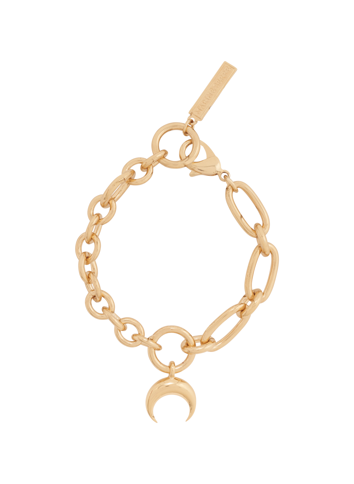 Gold plated moon charm bracelet MARINE SERRE Golden
