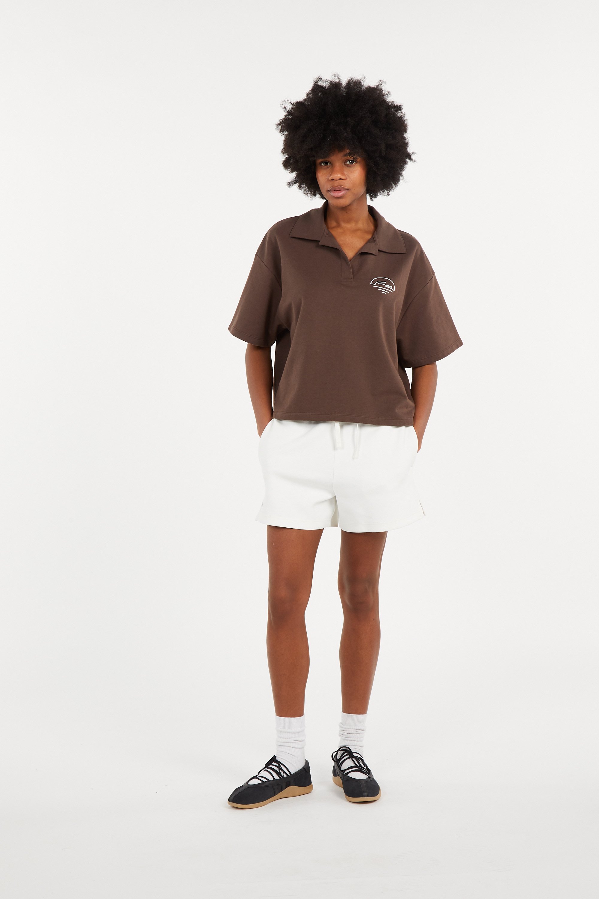 Polo t-shirt loungewear LACOSTE Marron