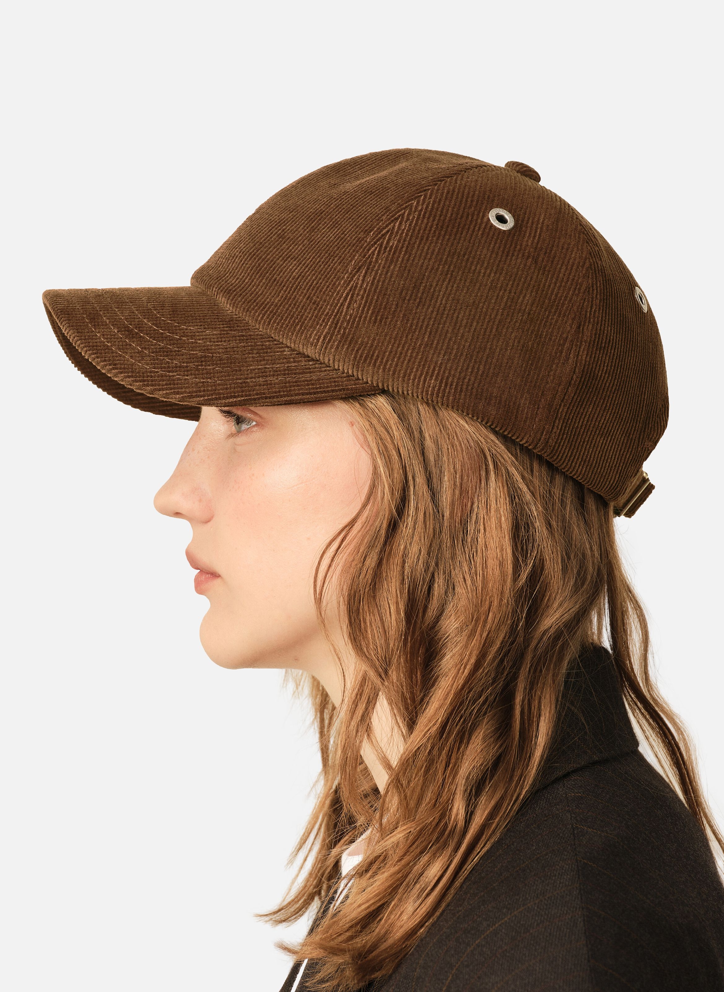 Casquette unisexe en velours de coton ami de coeur AMI PARIS Marron