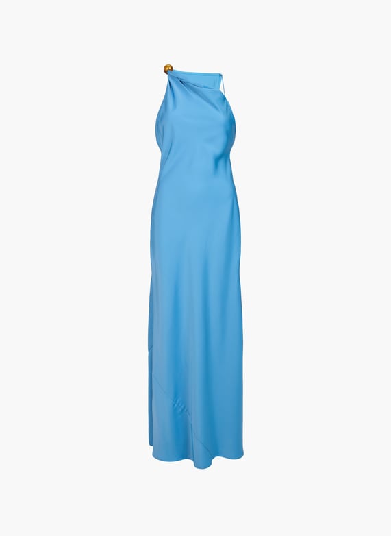 topshop satin midi dress Slip Dress Vestido Satin Midi Topshop Bridesmaid Tie Back Satin Slip Dress In Gold ASOS