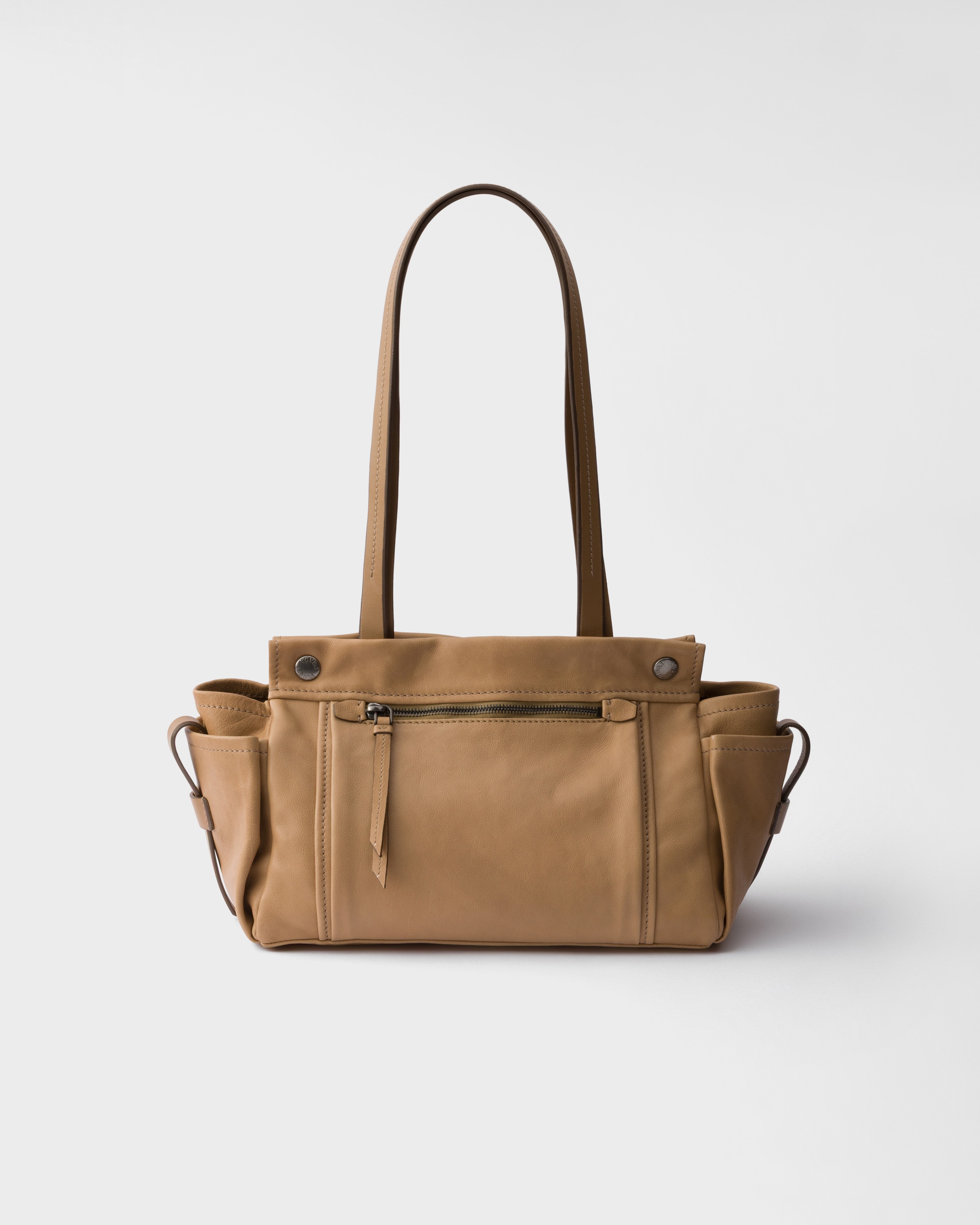 Cabas en cuir prada route PRADA Beige