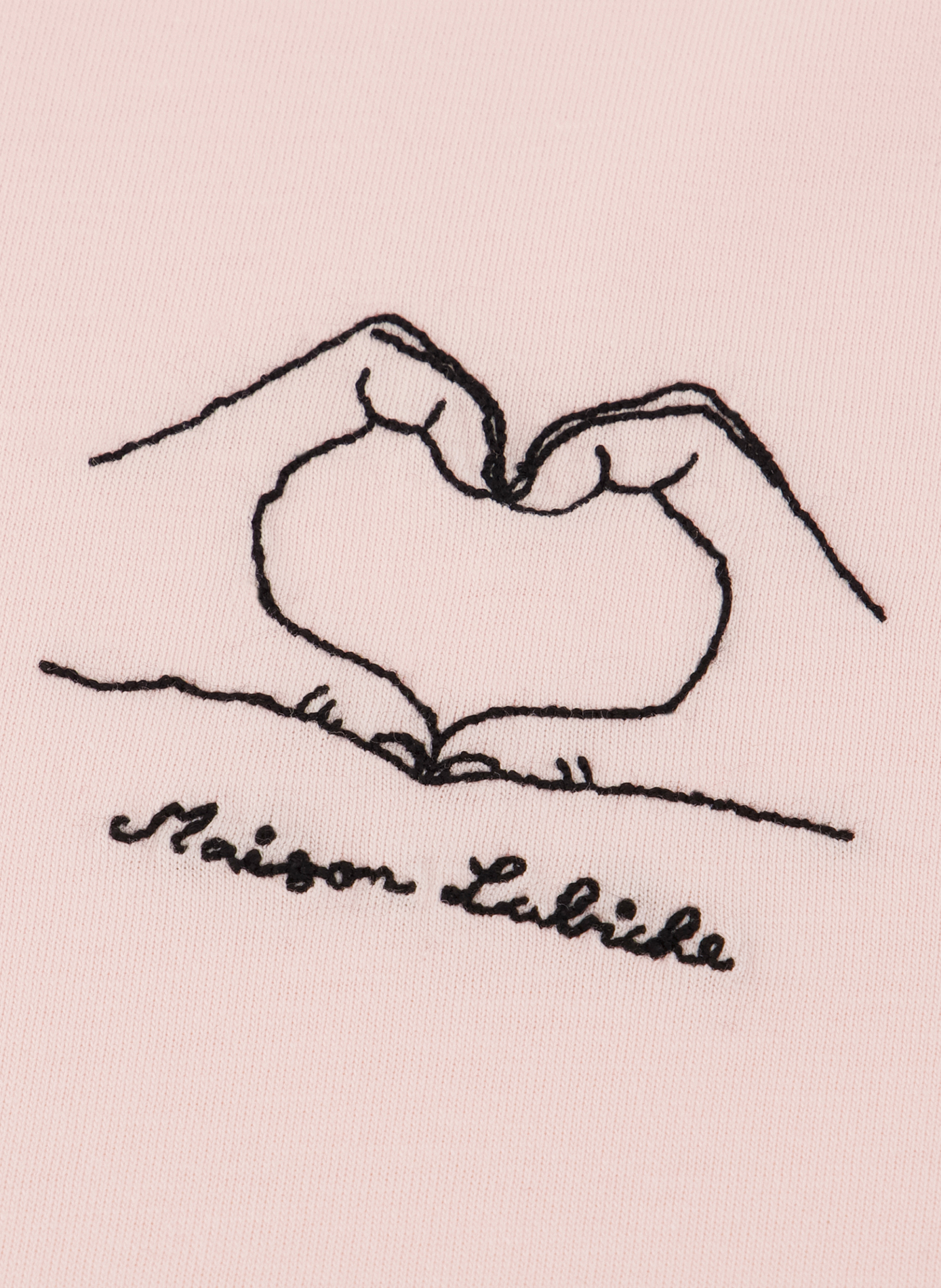 Solid T-shirt with embroidery MAISON LABICHE Pink