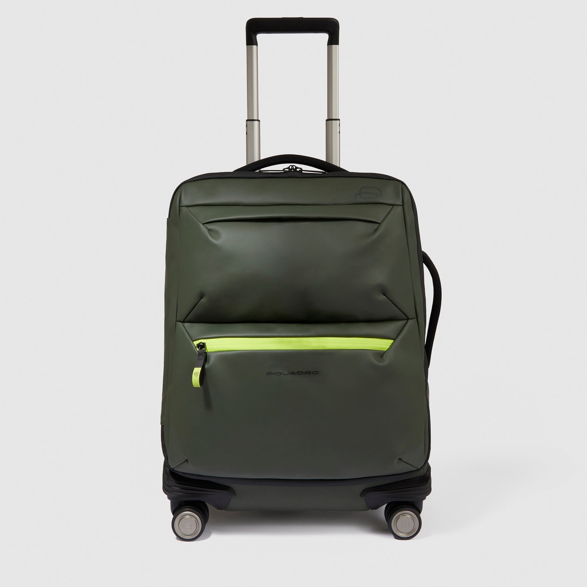Slanke waterafstotende handbagagekoffer met 4 wielen PIQUADRO Groen