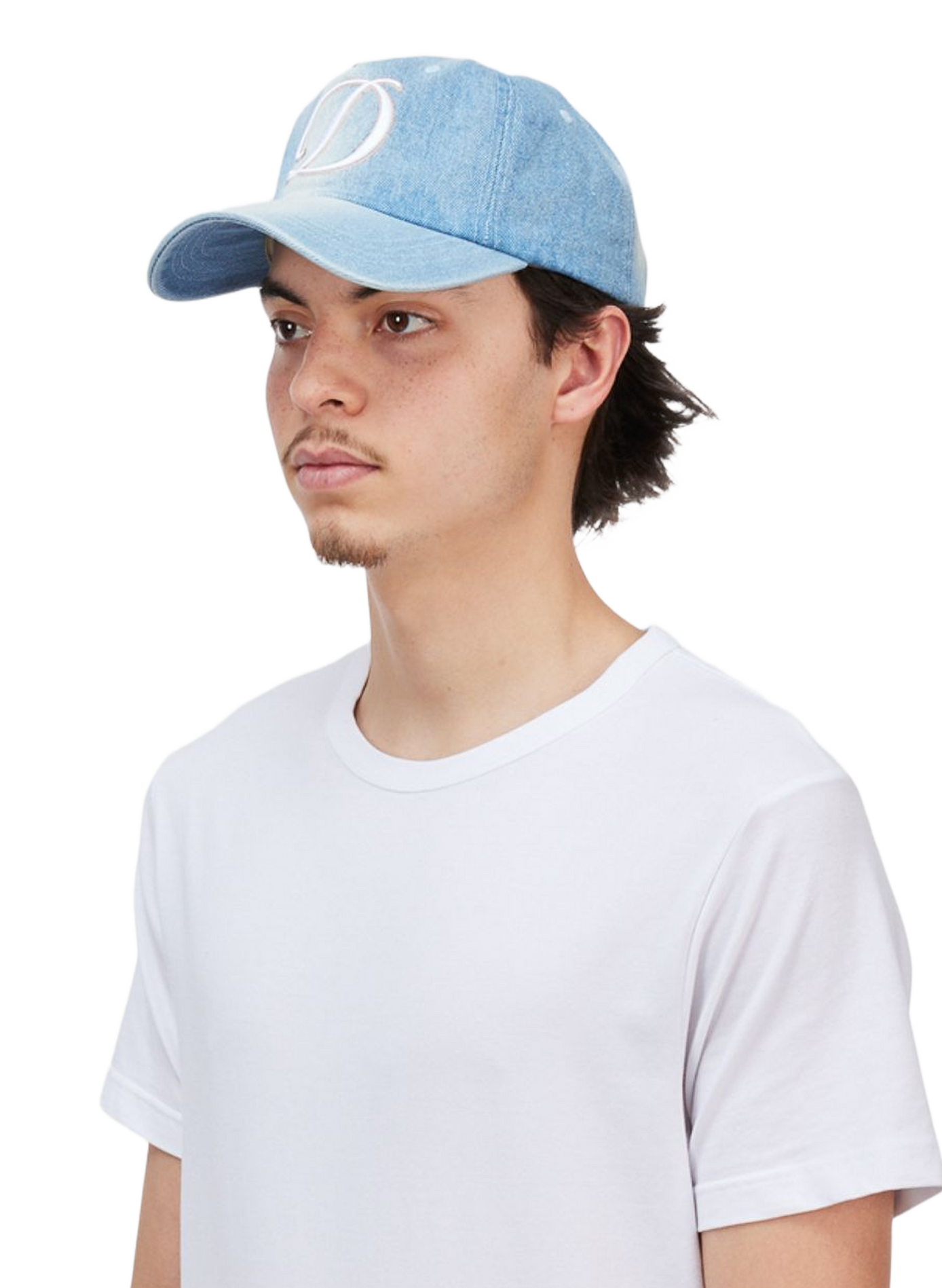 Faded cotton cap with embroidered logo DIME Blue