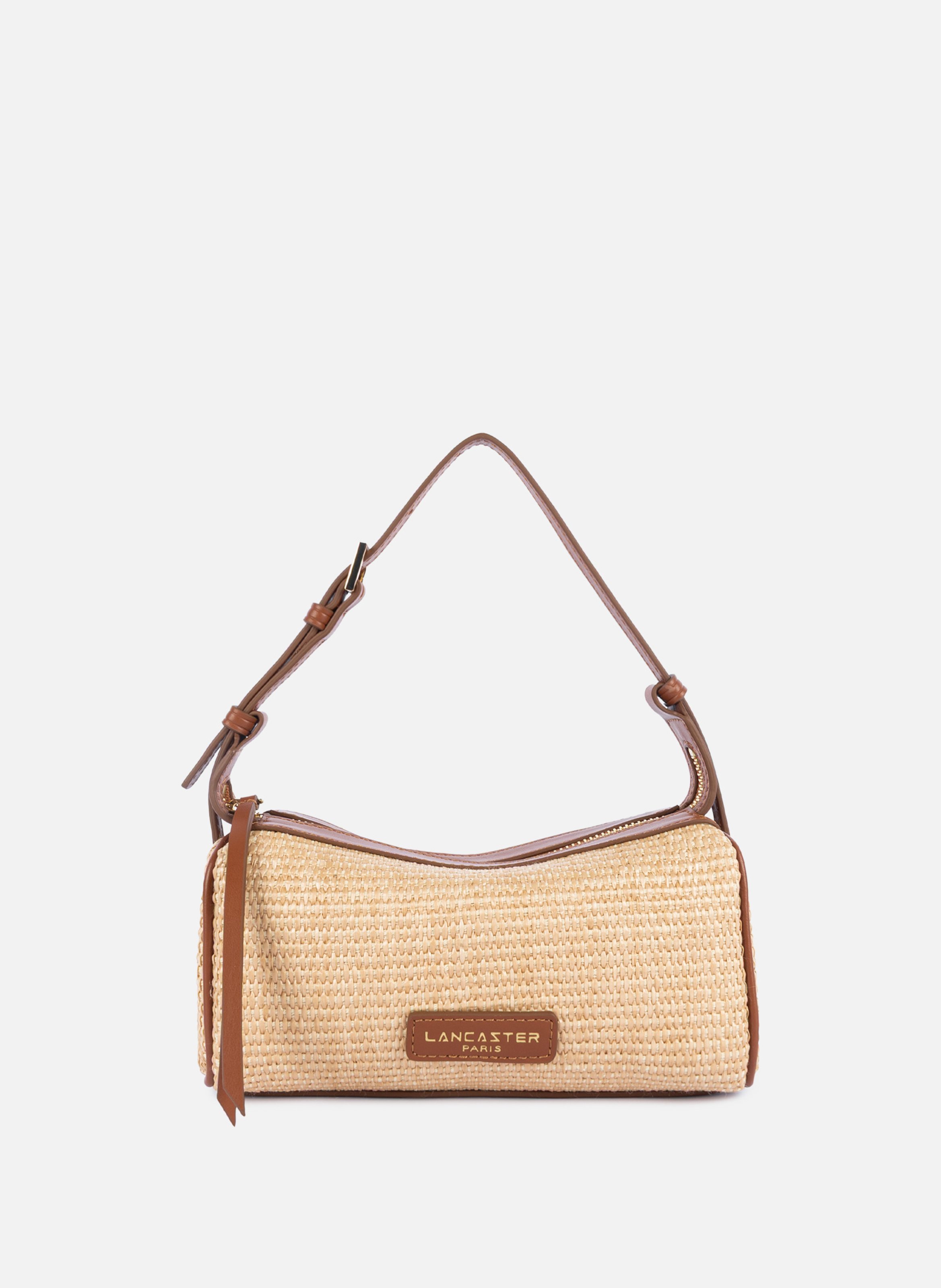 Petit sac rectangle - mini osier LANCASTER Marron