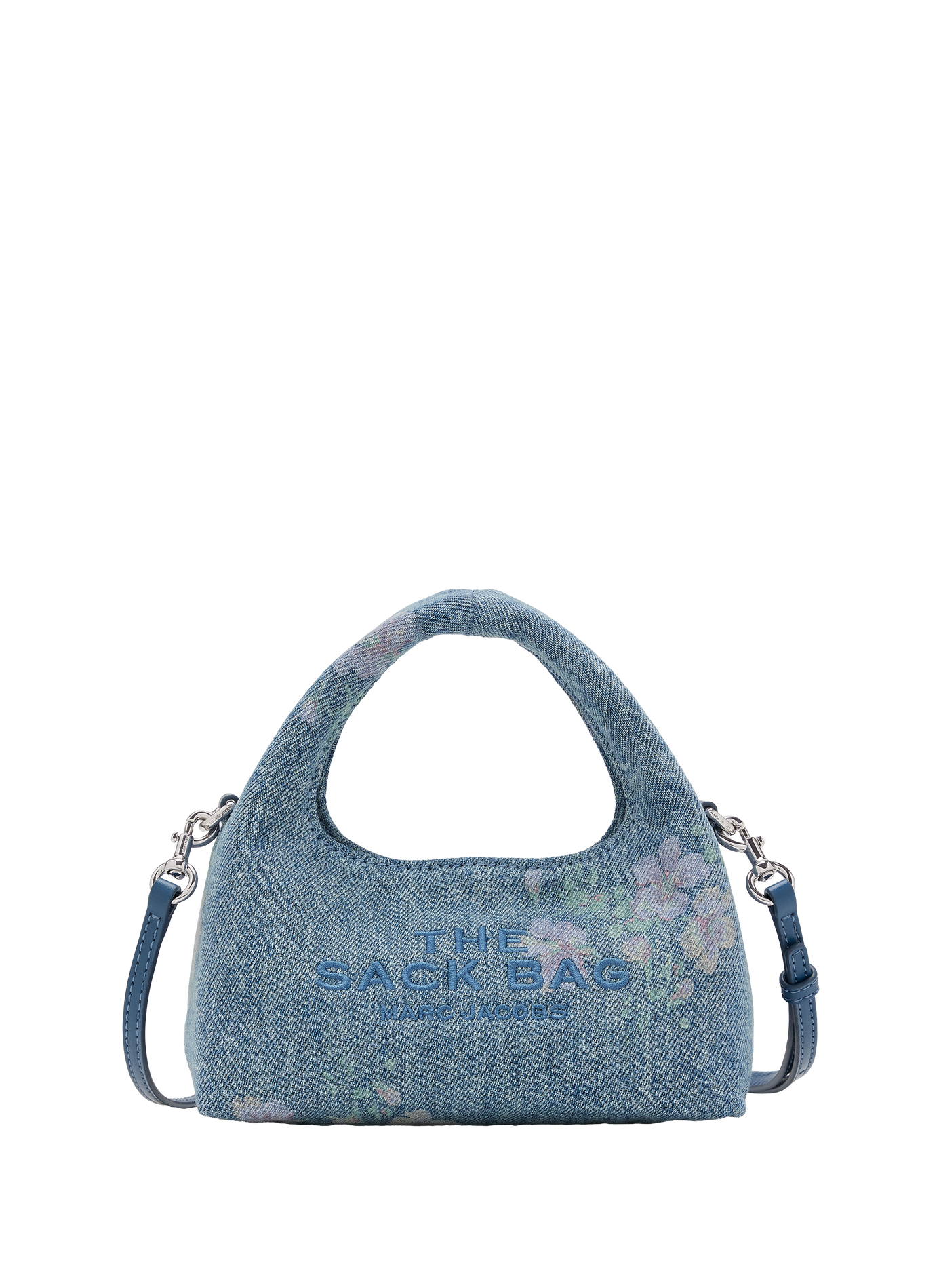 Bolso bandolera Micro Crossbody Sack en denim floral antiguo MARC JACOBS Azul