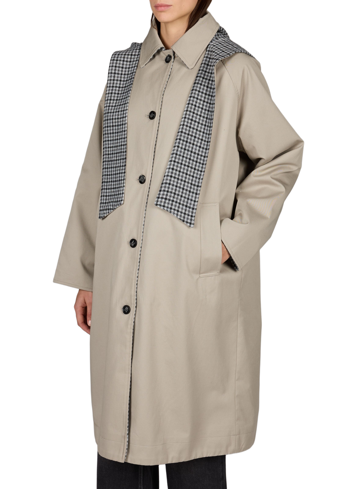 Manteau trench en coton OBJECT Beige