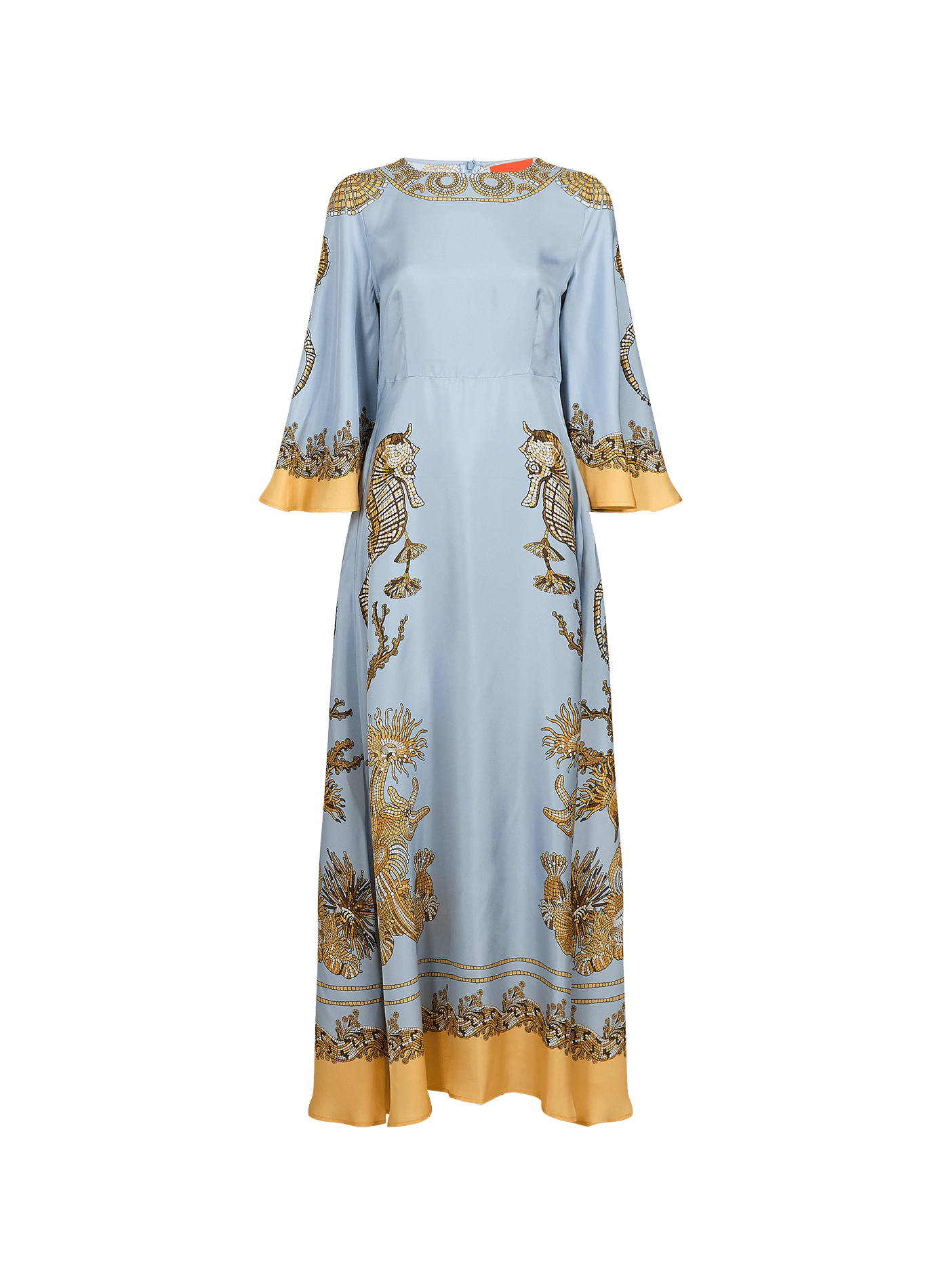 Long silk SORELLA maxi dress LA DOUBLEJ Blue
