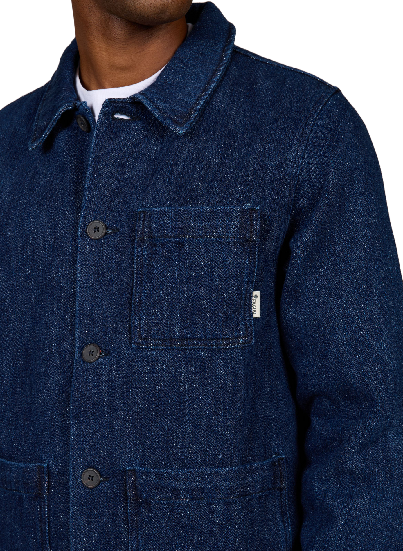 Gerade Baumwolljacke FAGUO Blau