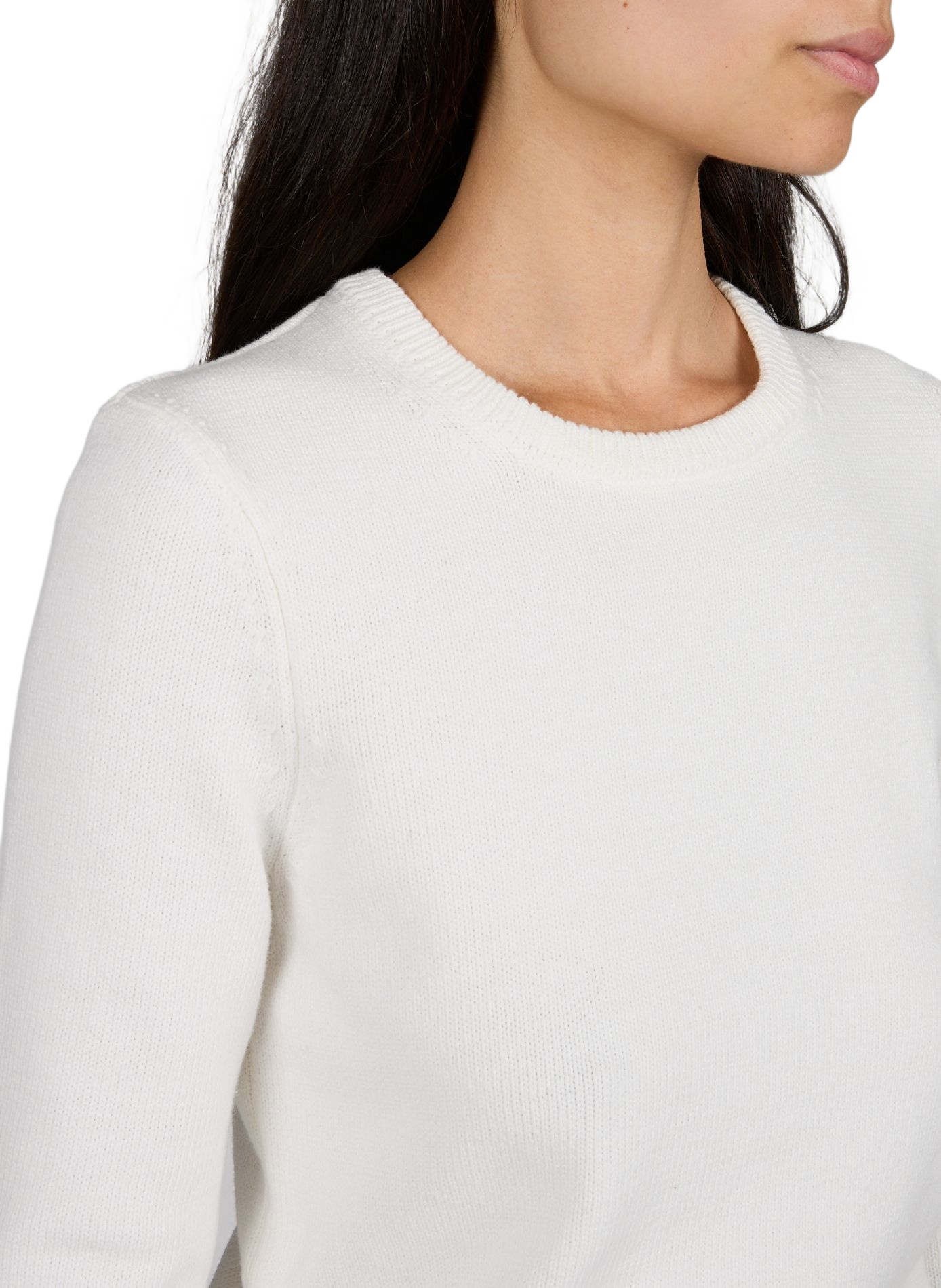 Gerader Pullover aus Baumwollmischung CO Beige