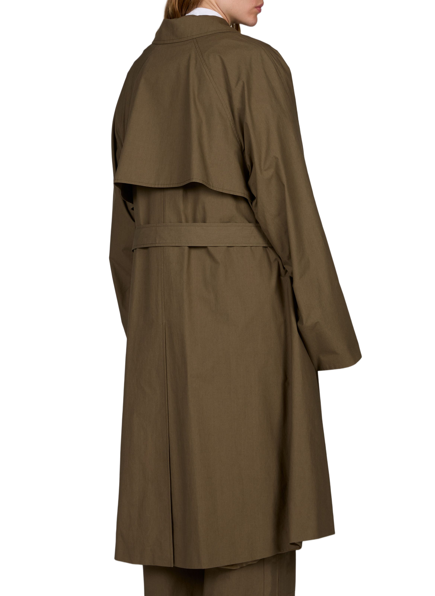 Getailleerde katoenen trenchcoat CALVIN KLEIN COLLECTION Grijs